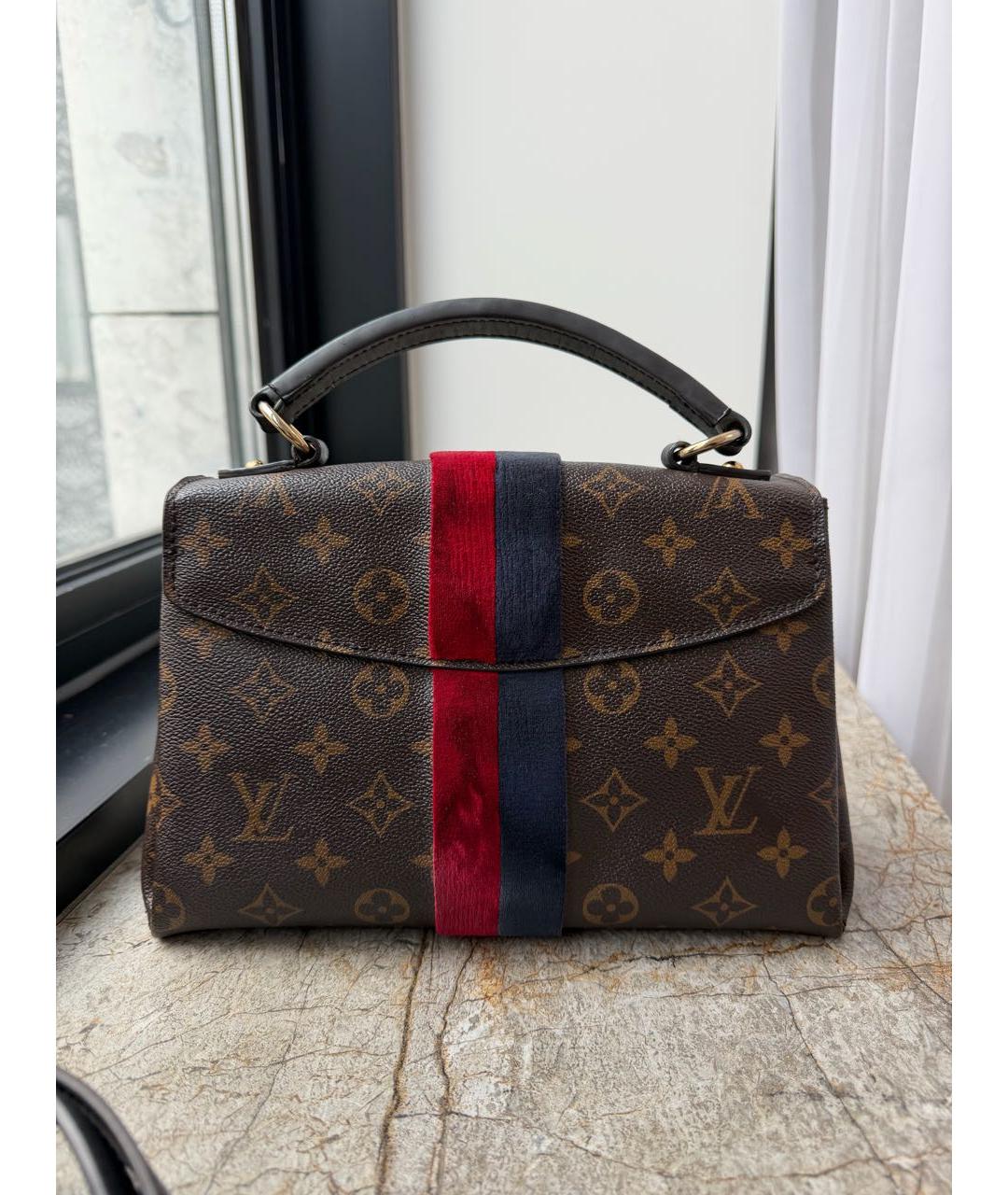 LOUIS VUITTON Коричневая кожаная сумка через плечо, фото 3