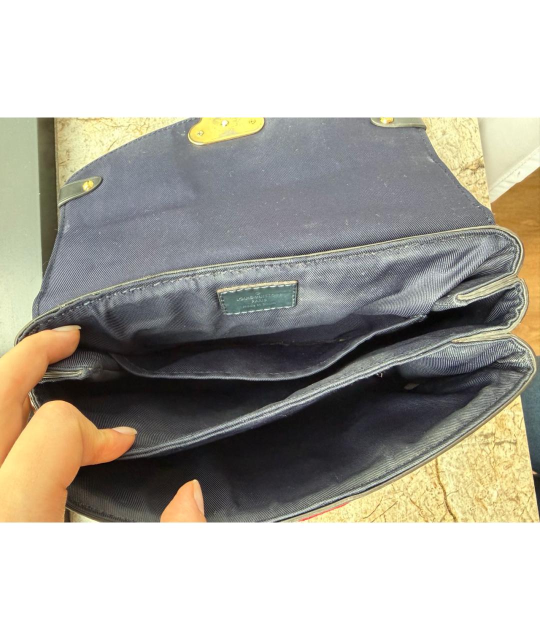 LOUIS VUITTON Коричневая кожаная сумка через плечо, фото 4