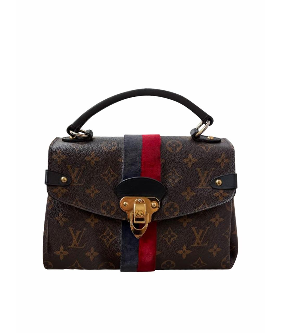 LOUIS VUITTON Коричневая кожаная сумка через плечо, фото 1