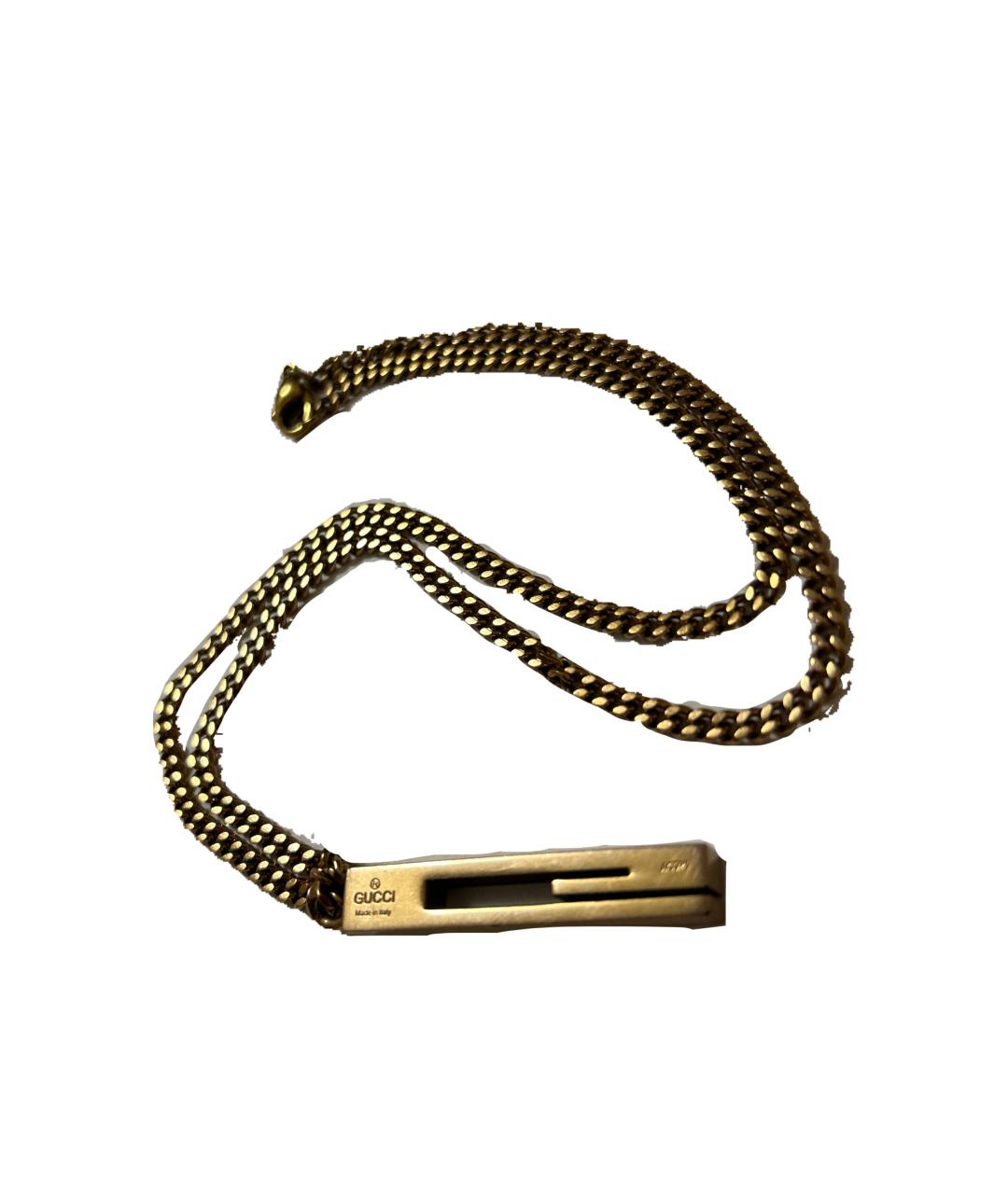 GUCCI Золотое серебряное колье, фото 2