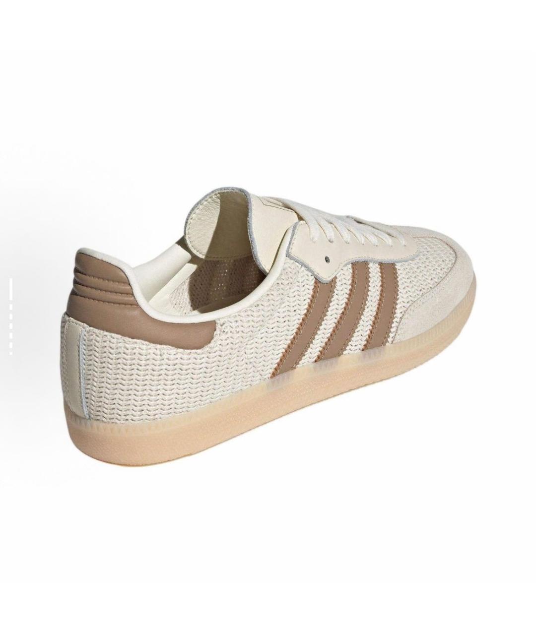 ADIDAS Бежевые замшевые кроссовки, фото 4