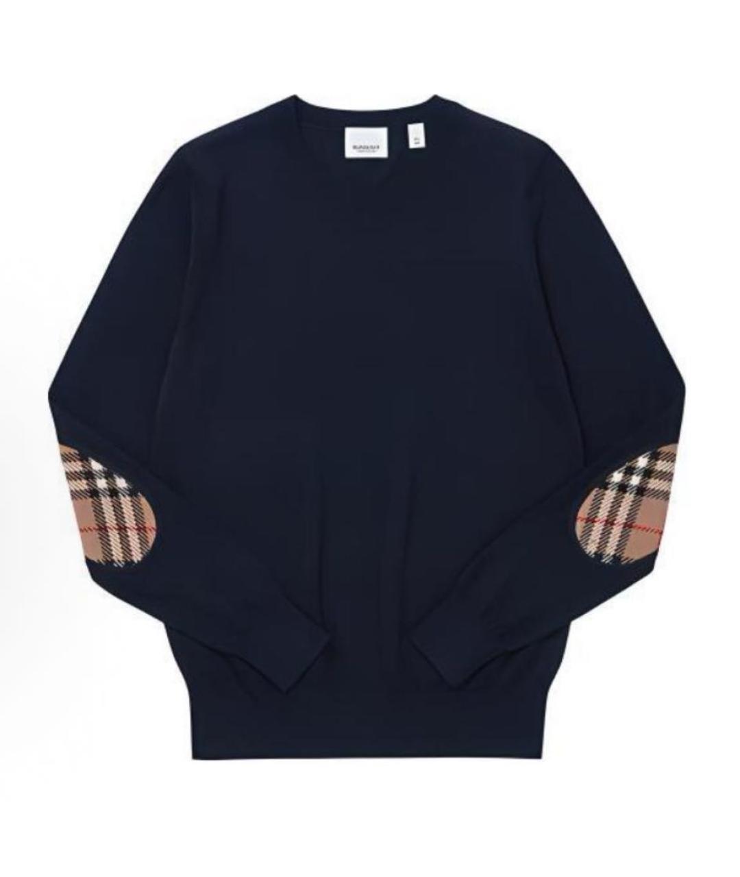 BURBERRY Темно-синий шерстяной джемпер / свитер, фото 9