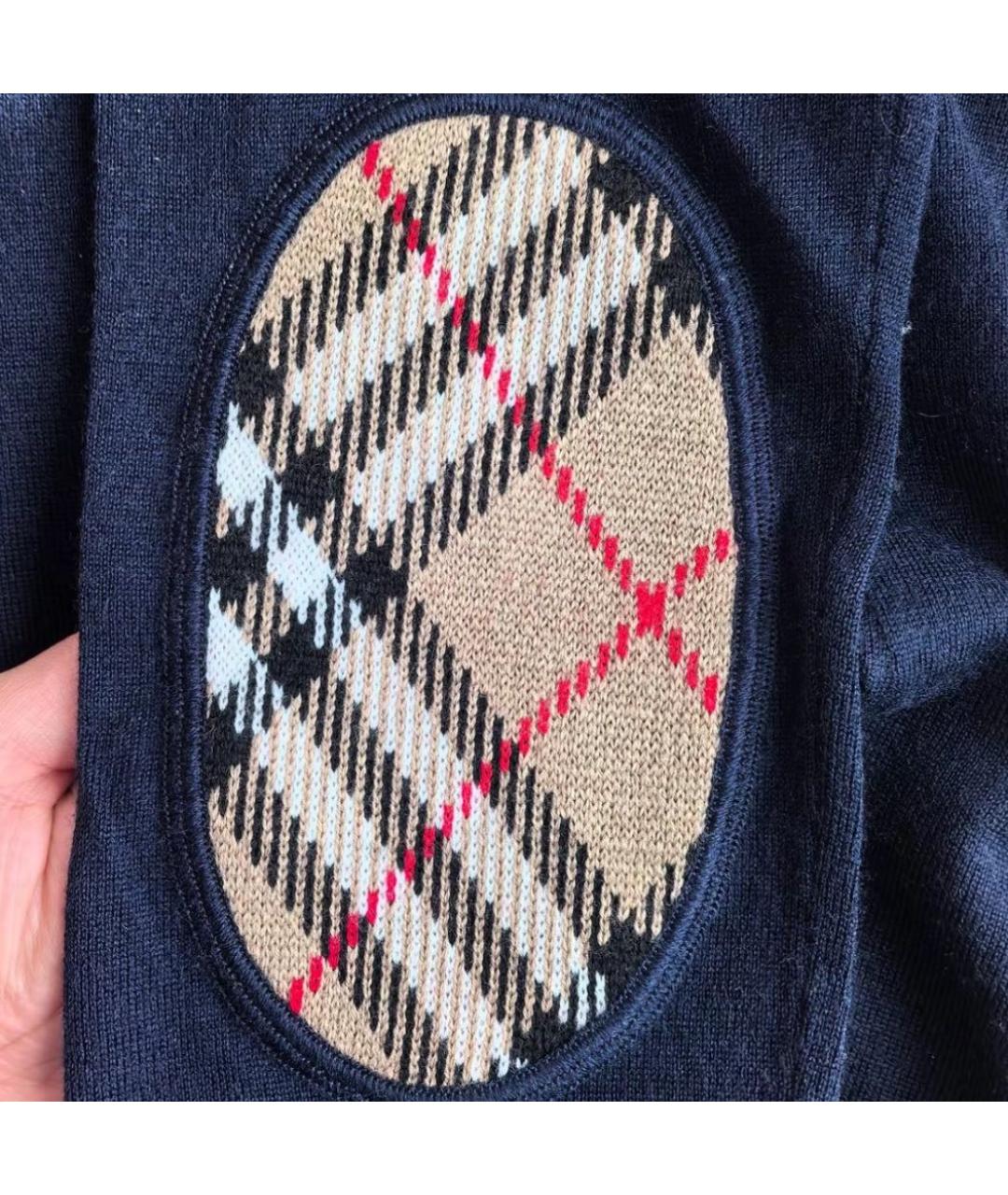 BURBERRY Темно-синий шерстяной джемпер / свитер, фото 8