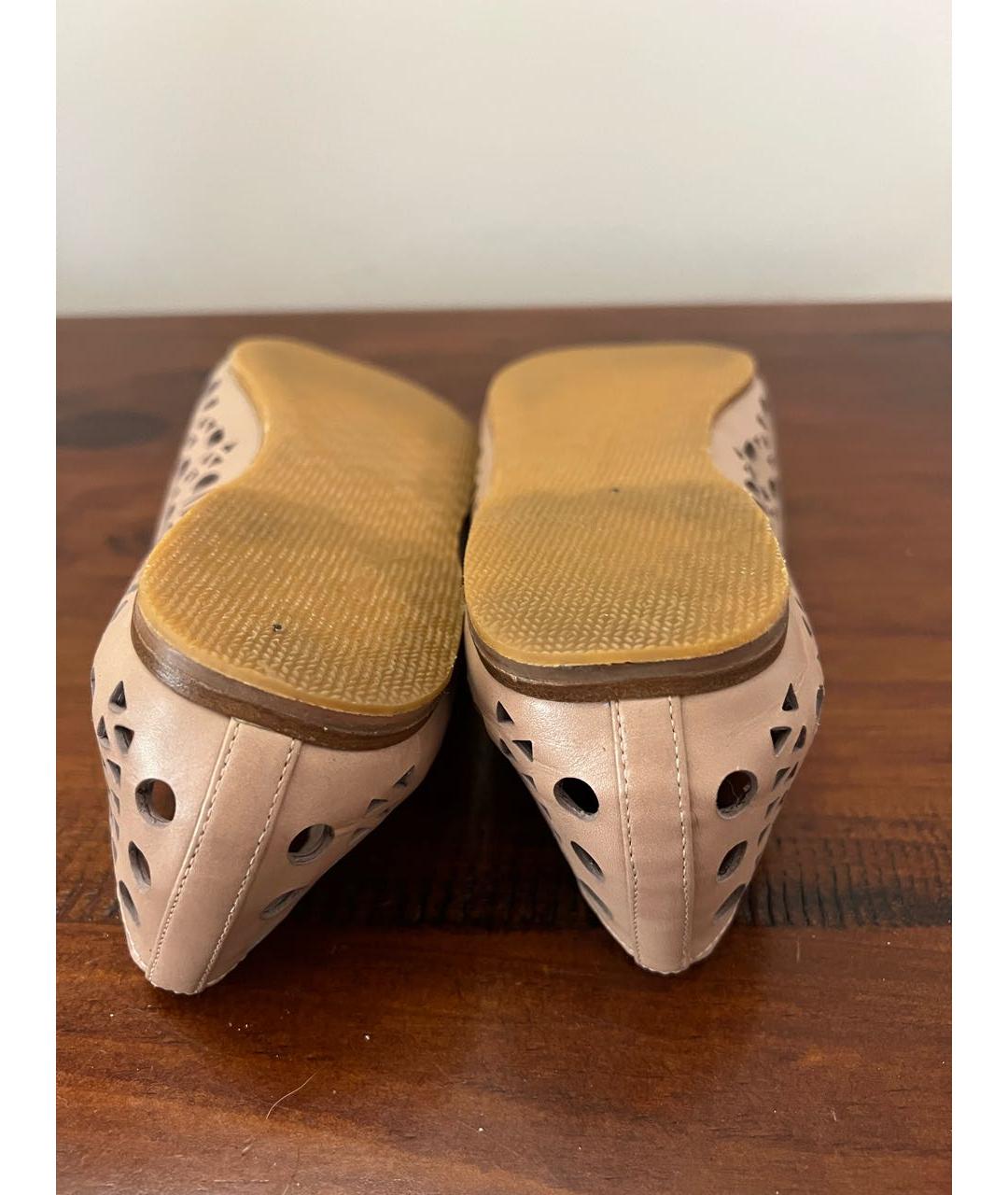 ALAIA Бежевые кожаные балетки, фото 4