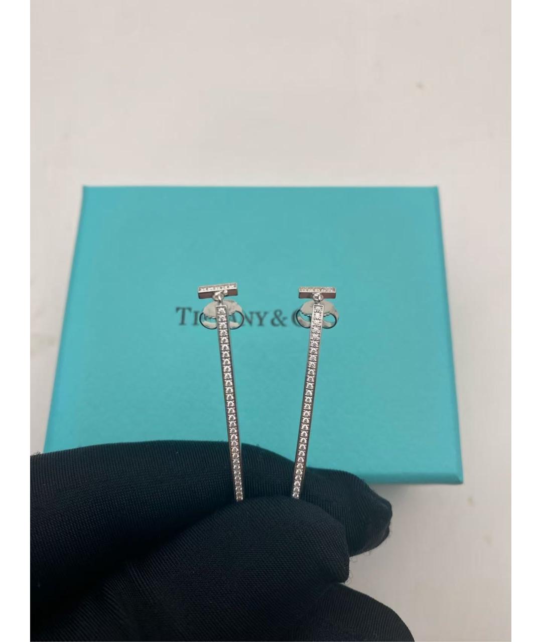 TIFFANY&CO Серебряные серьги из белого золота, фото 5