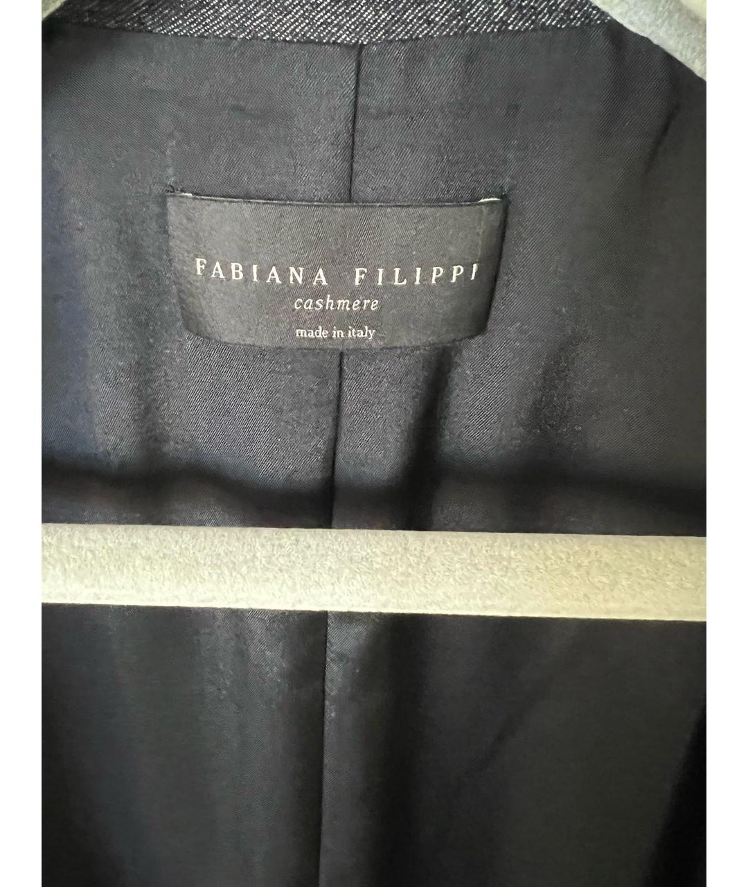 FABIANA FILIPPI Антрацитовый шерстяной жакет/пиджак, фото 3