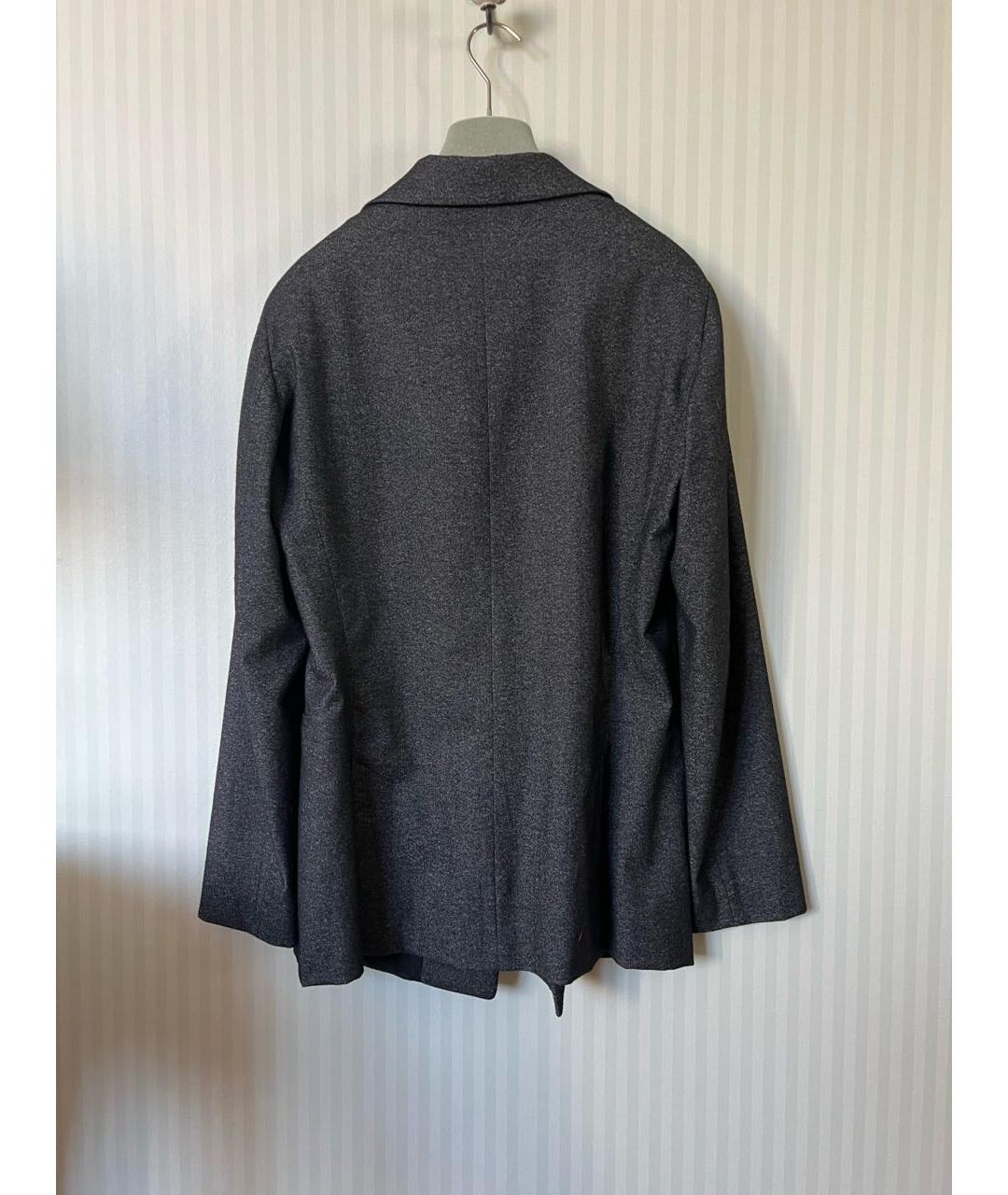 FABIANA FILIPPI Антрацитовый шерстяной жакет/пиджак, фото 2