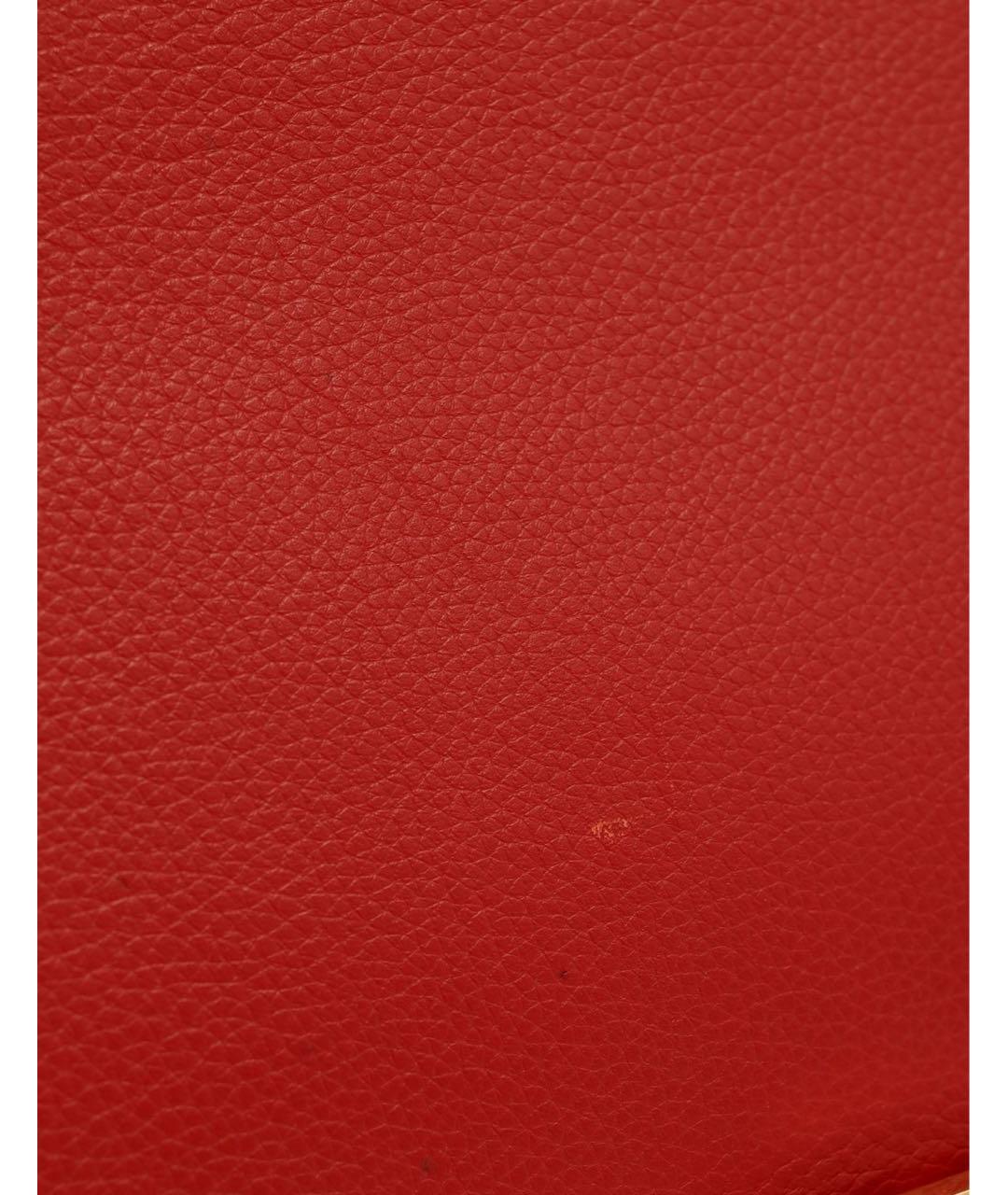 CELINE Красная кожаная сумка с короткими ручками, фото 7