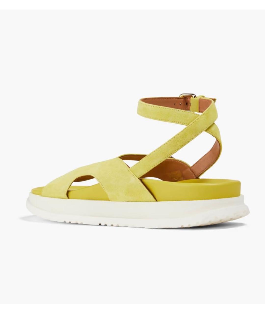 ZIMMERMANN Желтые кожаные сандалии, фото 8