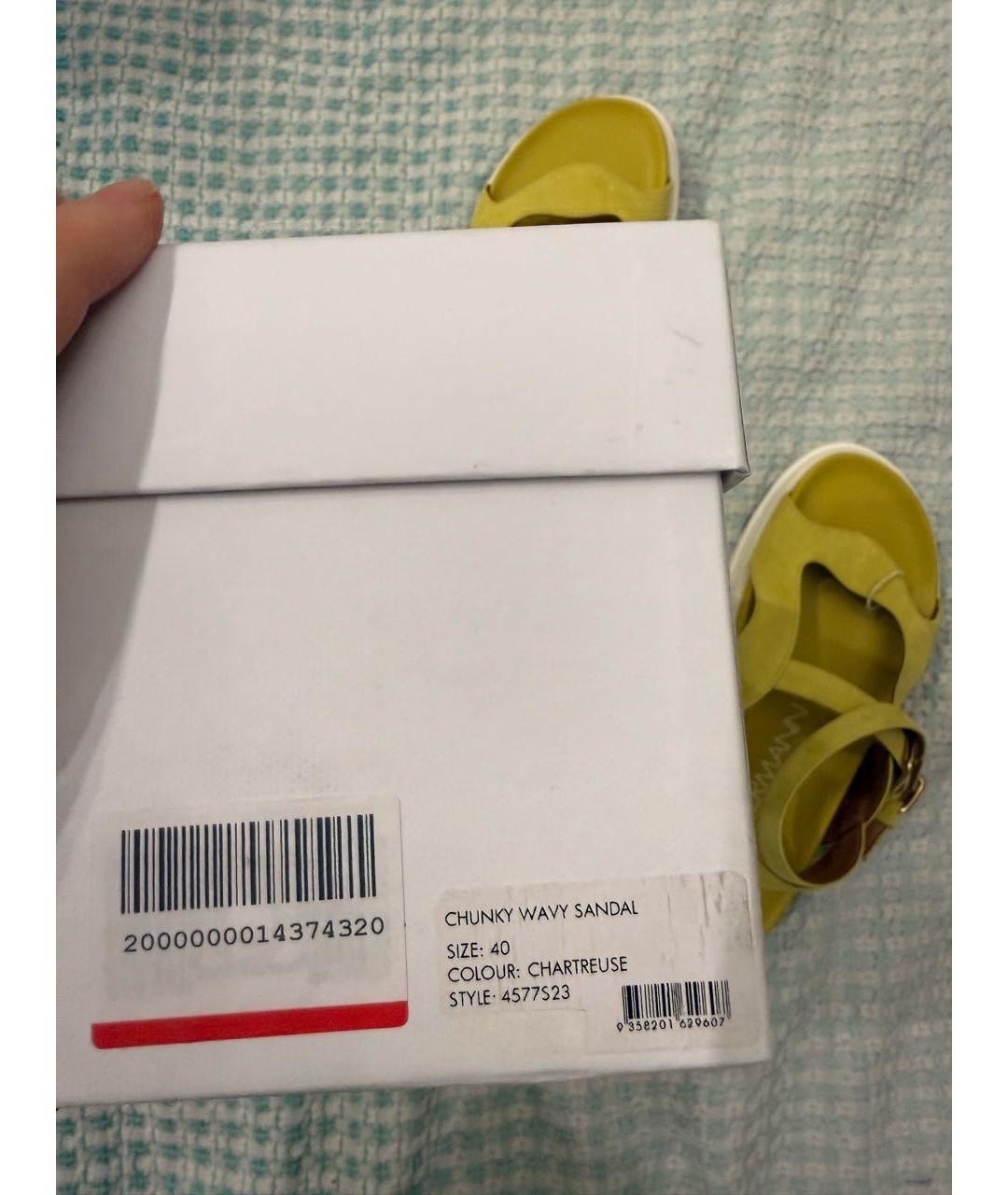 ZIMMERMANN Желтые кожаные сандалии, фото 6