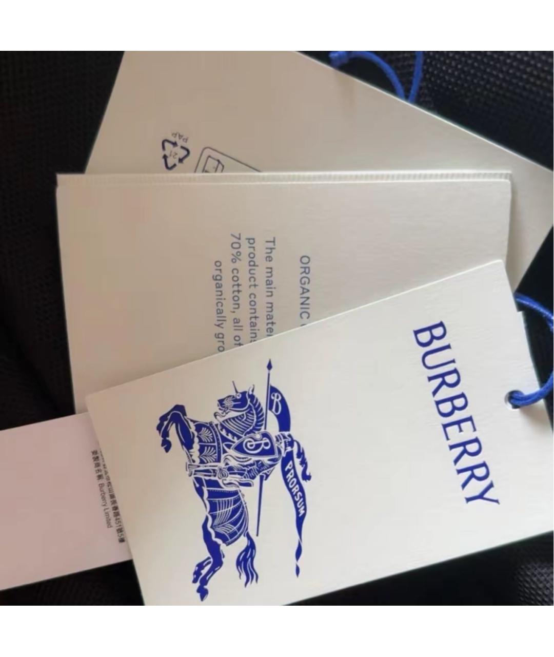 BURBERRY Черная хлопковая кэжуал рубашка, фото 7