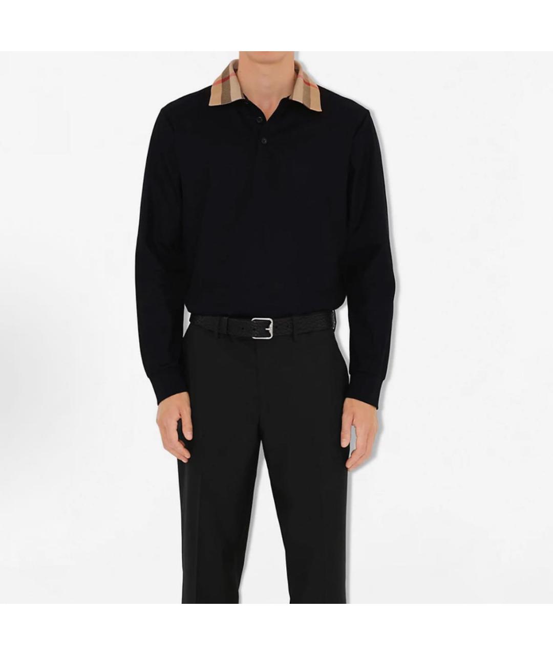 BURBERRY Черная хлопковая кэжуал рубашка, фото 2