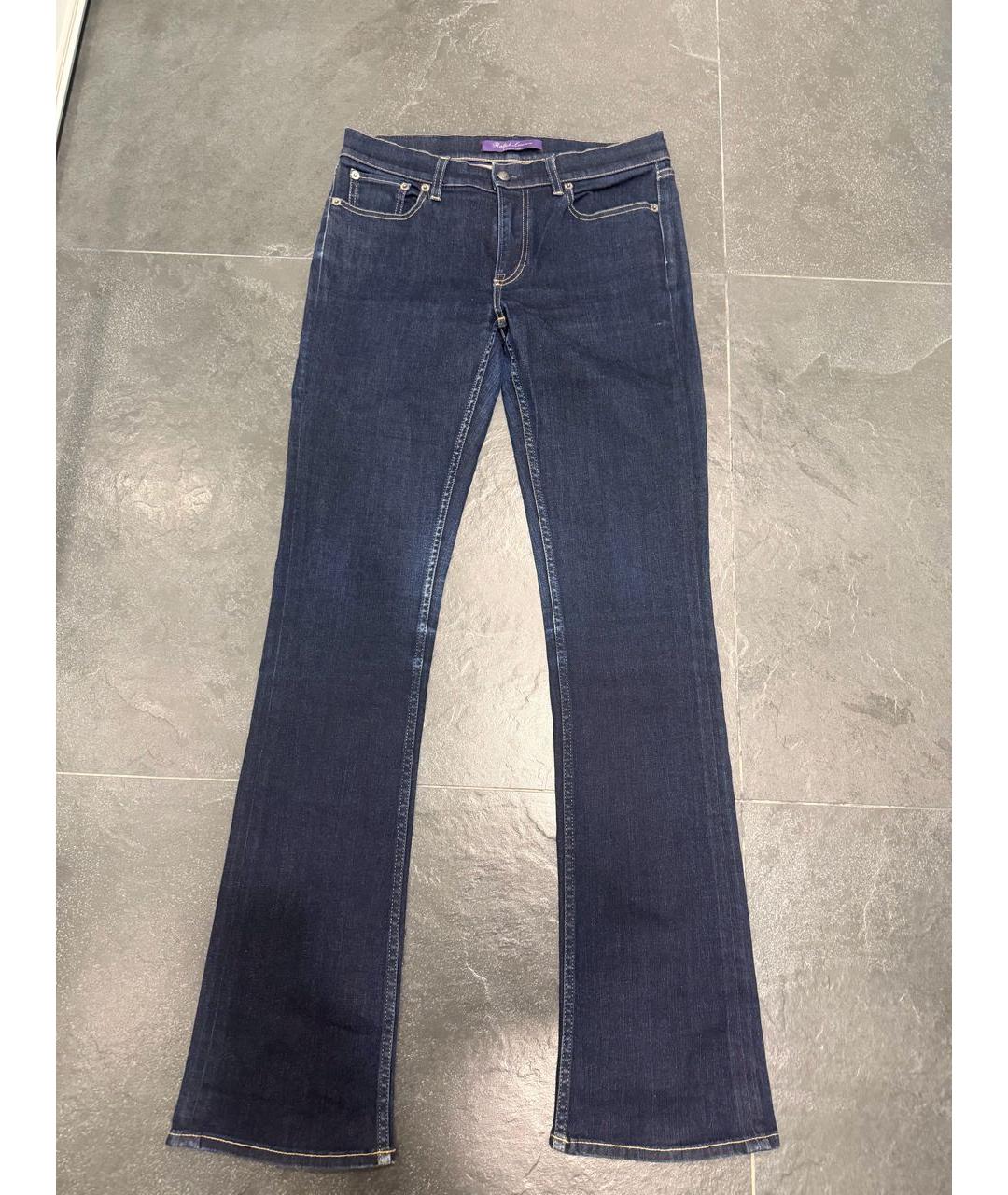 RALPH LAUREN Темно-синие хлопко-эластановые джинсы слим, фото 8