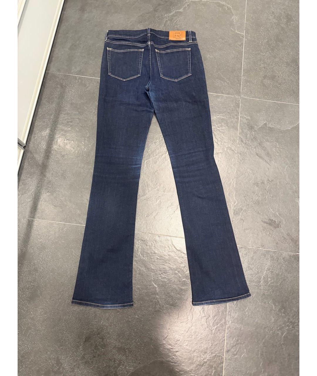 RALPH LAUREN Темно-синие хлопко-эластановые джинсы слим, фото 2