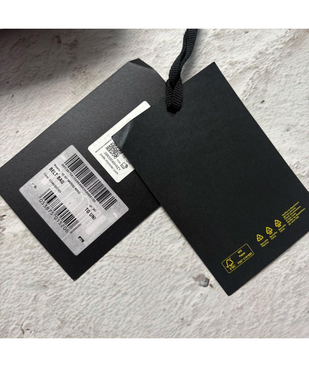 MONCLER Серая тканевая поясная сумка, фото 8