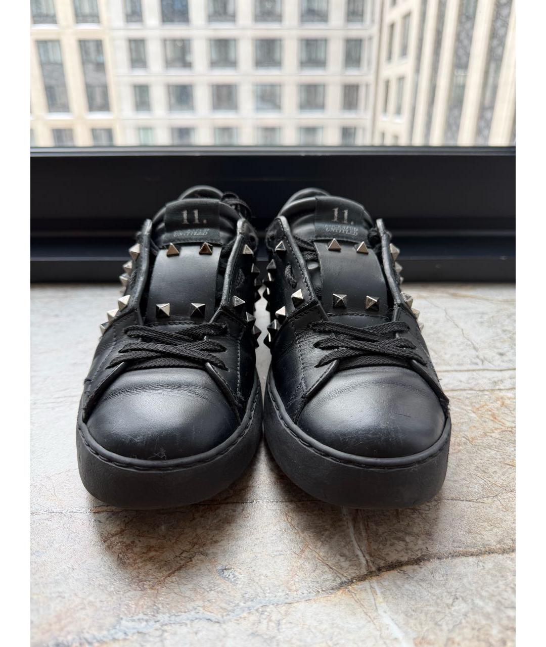 VALENTINO Черные кожаные кеды, фото 2