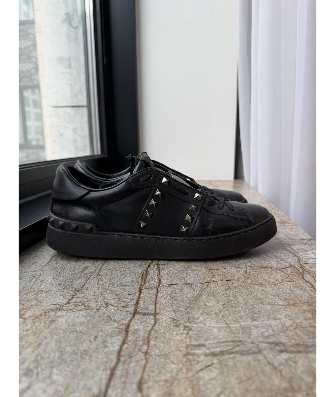 VALENTINO Черные кожаные кеды, фото 7