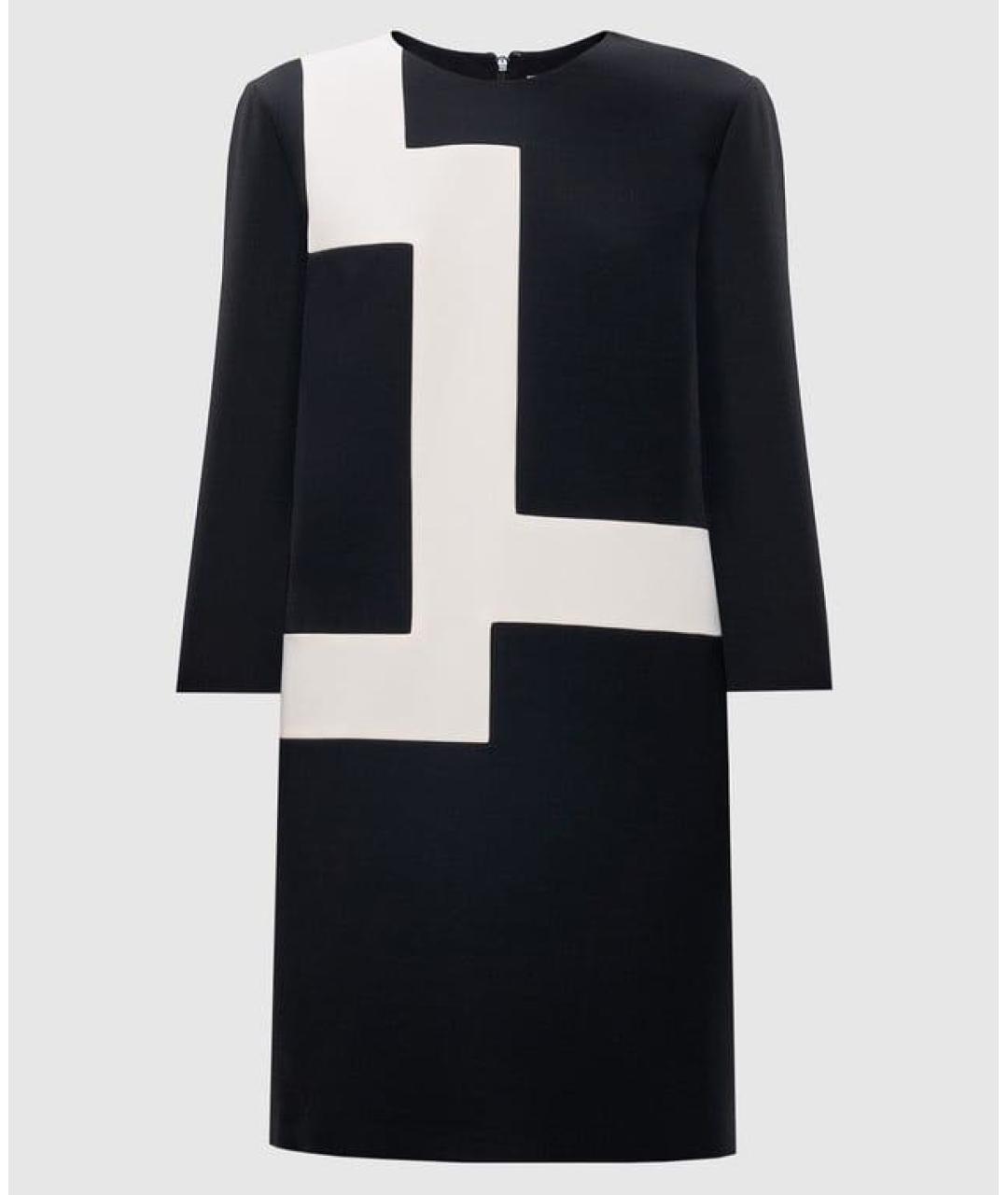 CHRISTIAN DIOR Черное шерстяное повседневное платье, фото 6