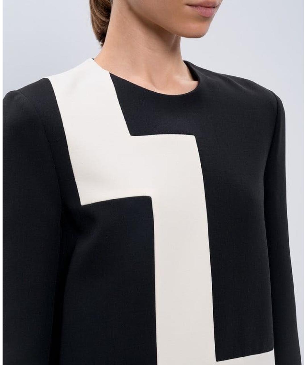 CHRISTIAN DIOR Черное шерстяное повседневное платье, фото 4