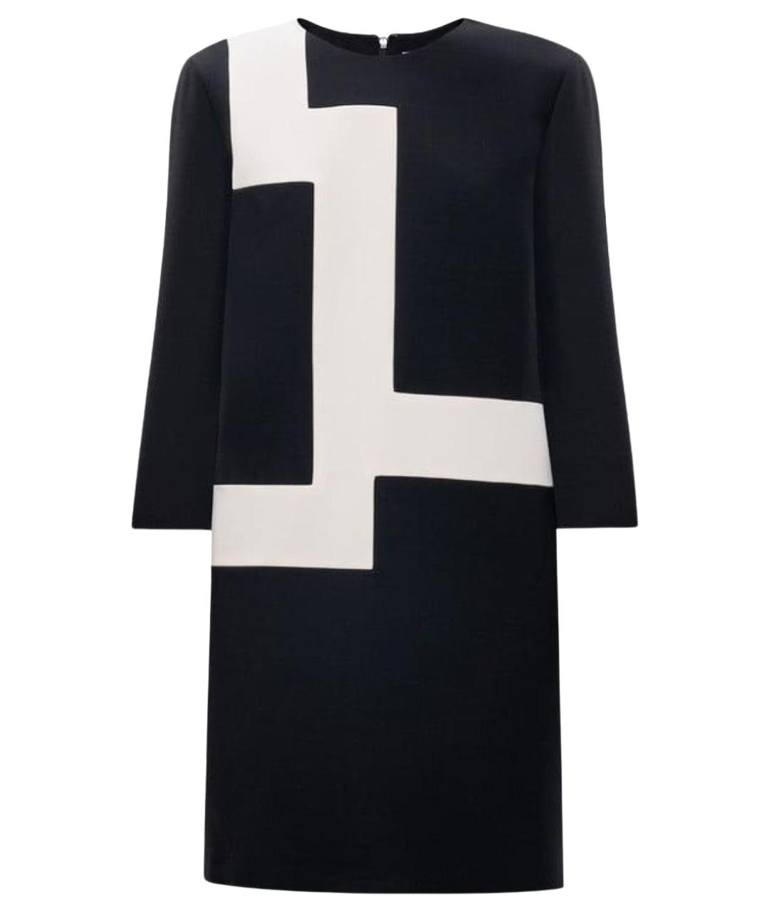 CHRISTIAN DIOR Черное шерстяное повседневное платье, фото 1