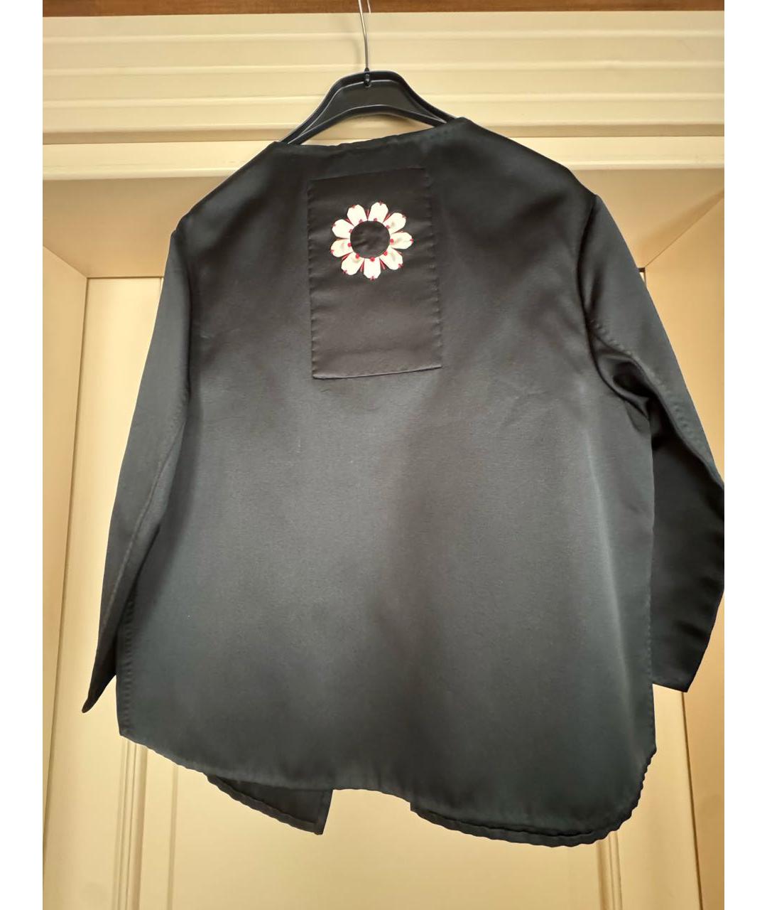 PRADA Черный шелковый жакет/пиджак, фото 2