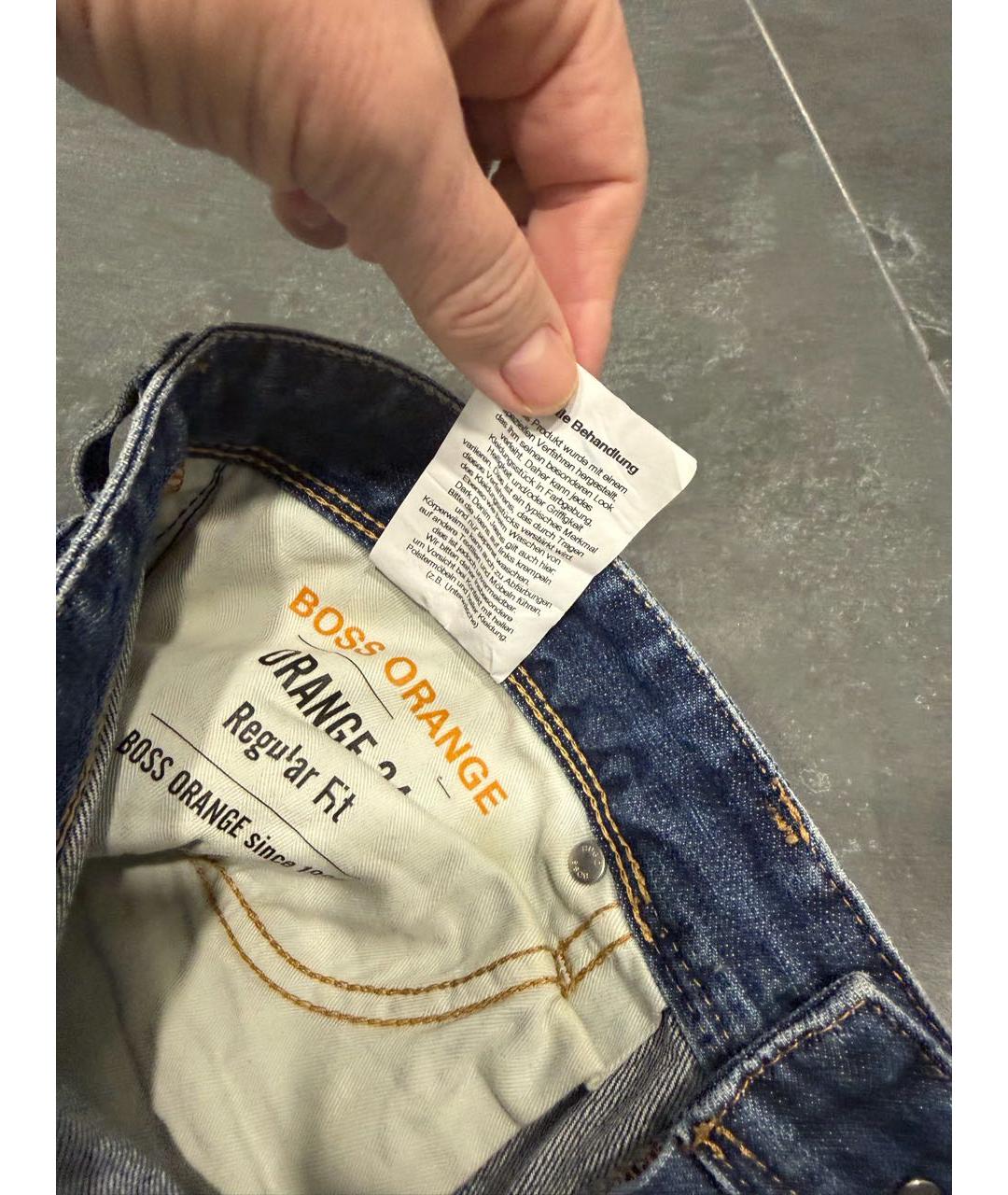 HUGO BOSS Темно-синие хлопковые шорты, фото 4