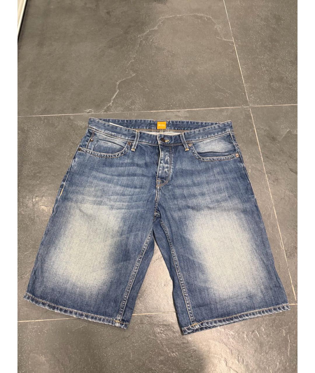 HUGO BOSS Темно-синие хлопковые шорты, фото 8