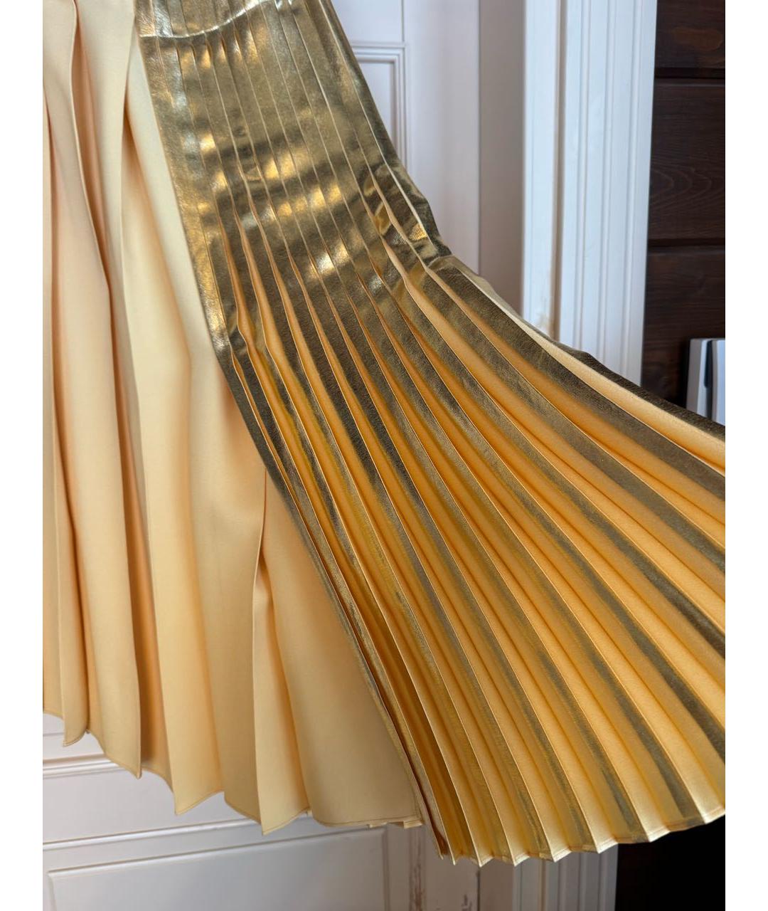 STELLA MCCARTNEY Золотая юбка макси, фото 5