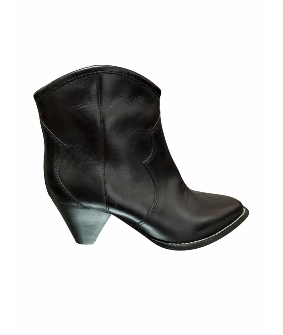 ISABEL MARANT Черные кожаные полусапоги, фото 7