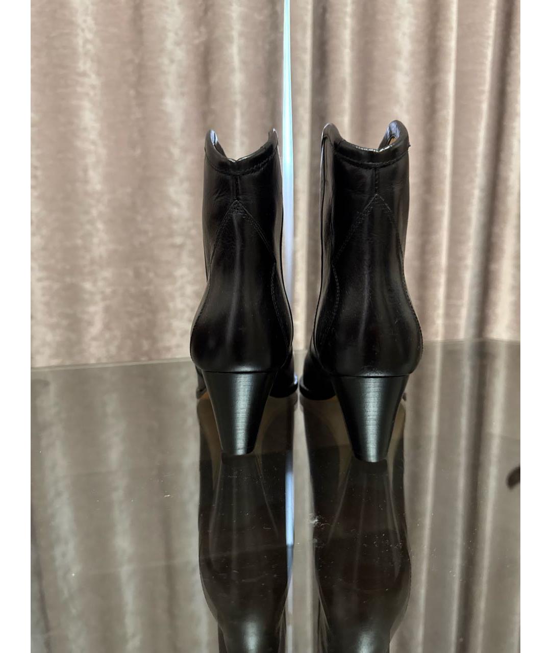 ISABEL MARANT Черные кожаные полусапоги, фото 4