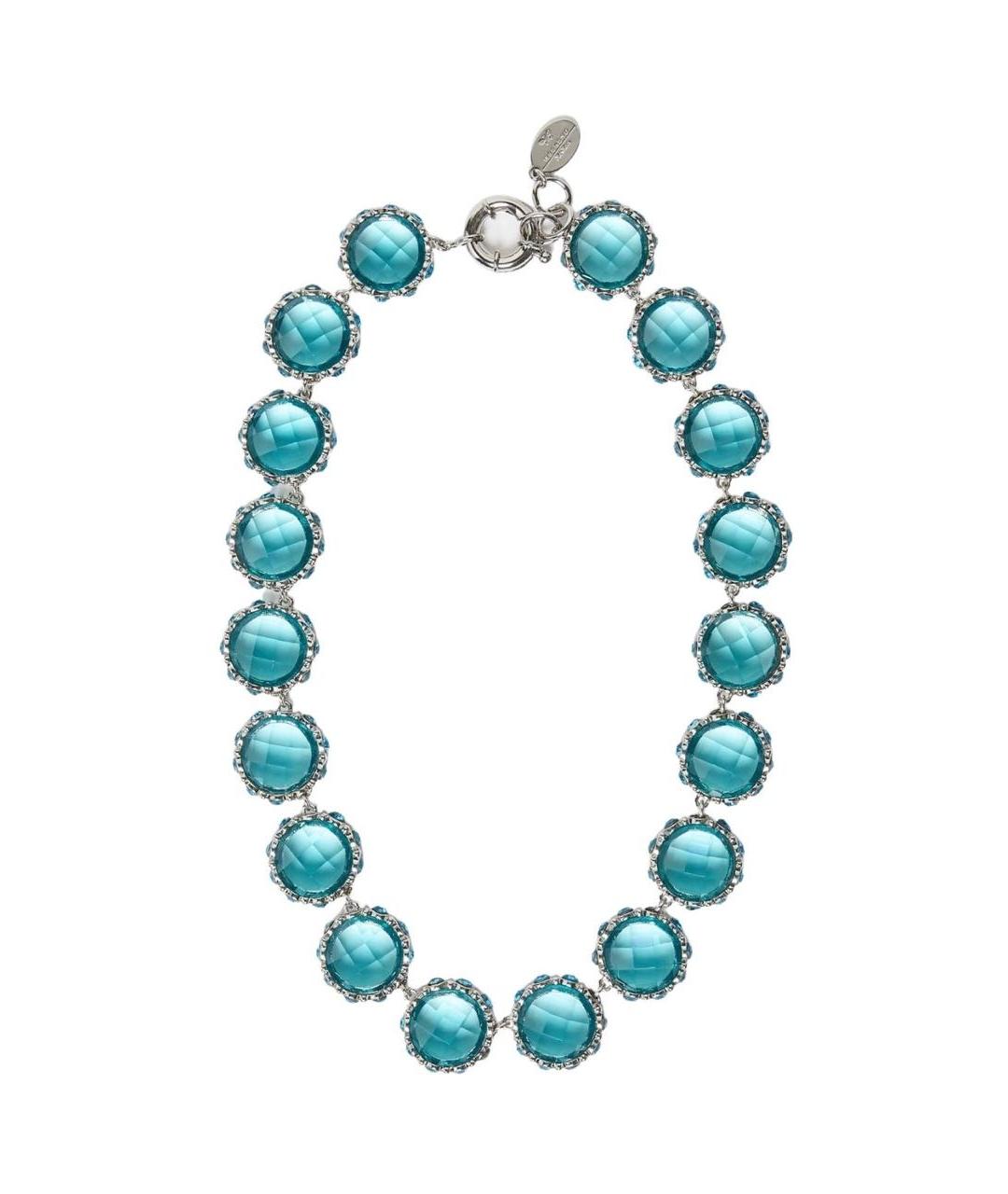 WEEKEND MAX MARA Голубое металлическое колье, фото 1