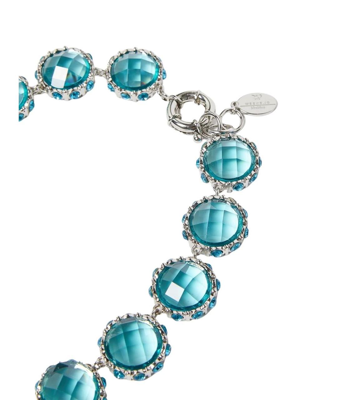 WEEKEND MAX MARA Голубое металлическое колье, фото 3