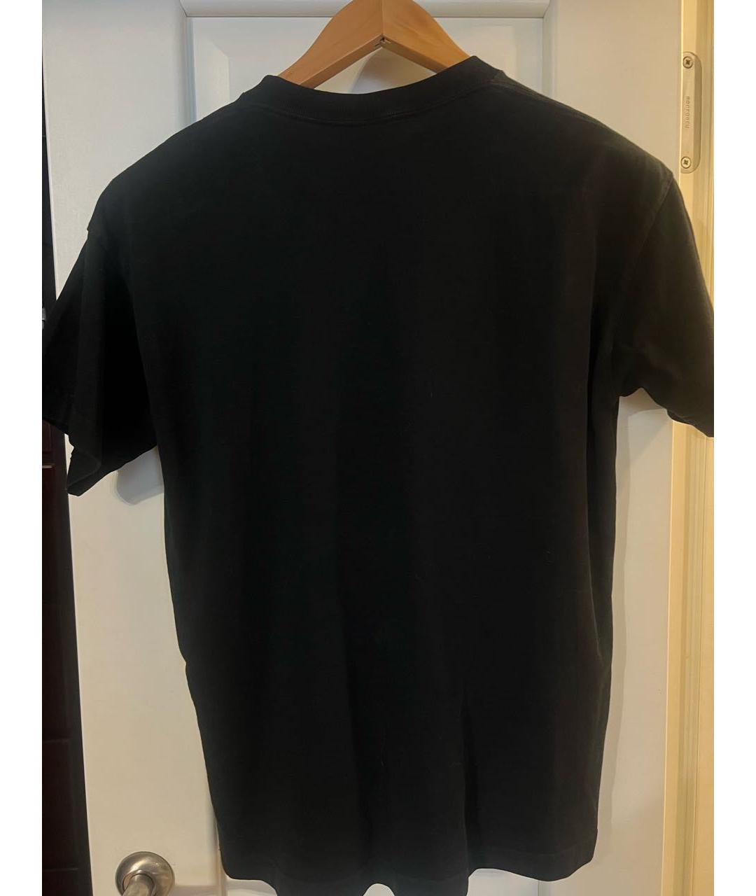 BALENCIAGA Черная хлопковая футболка, фото 3