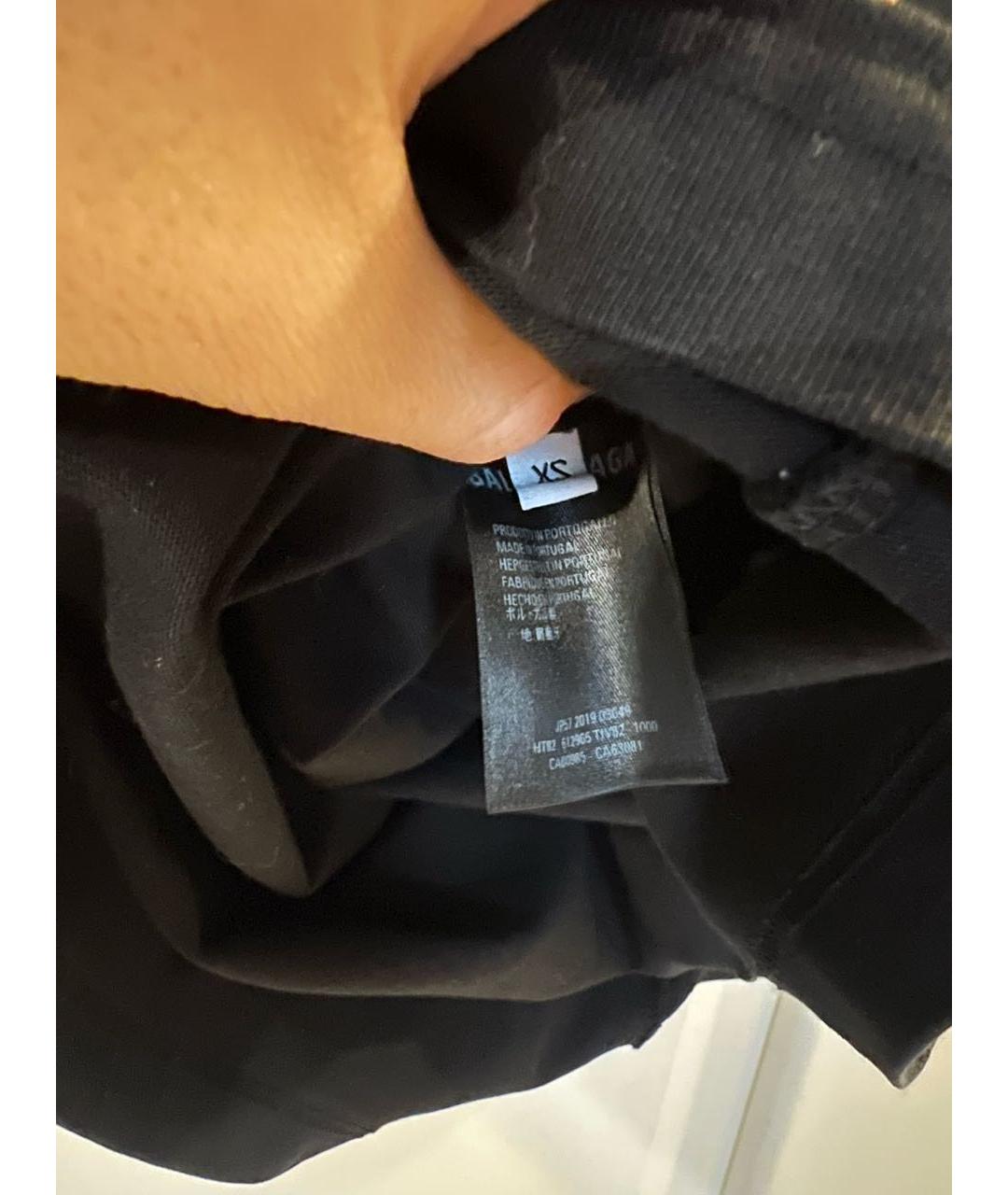 BALENCIAGA Черная хлопковая футболка, фото 4