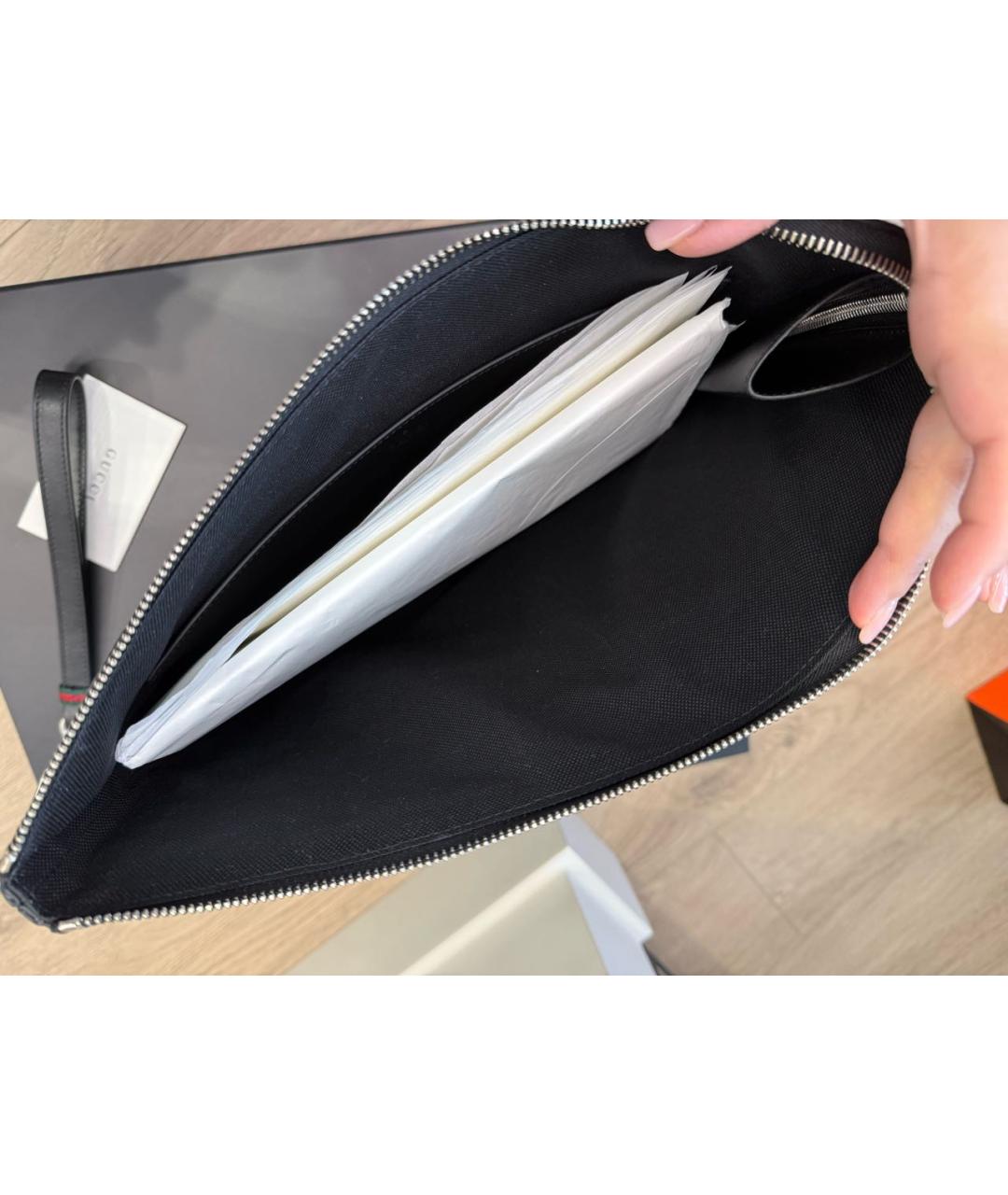 GUCCI Черная кожаная папка для документов, фото 7