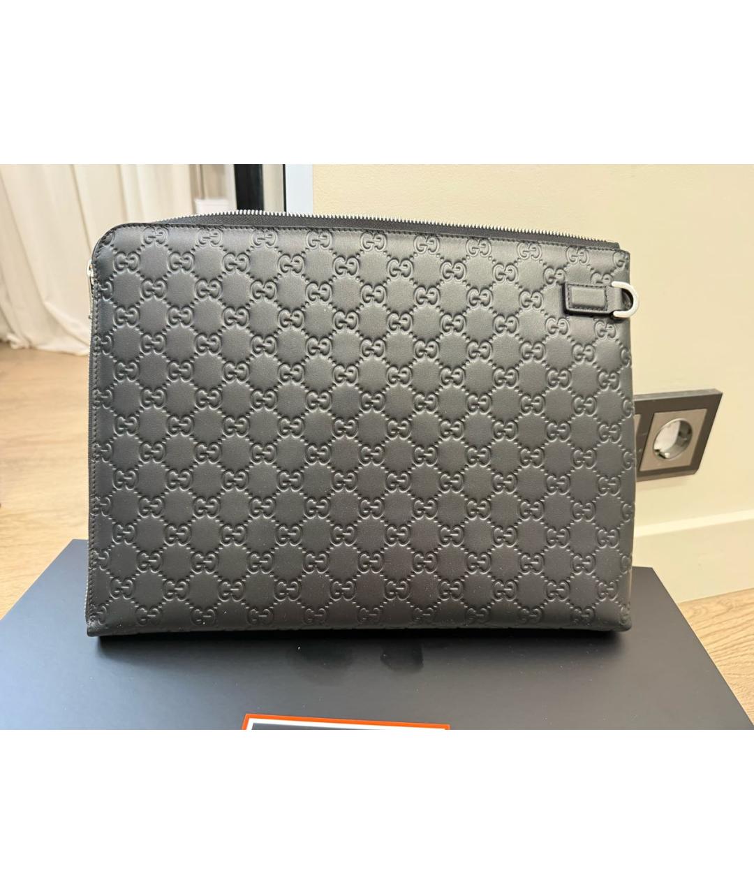 GUCCI Черная кожаная папка для документов, фото 9