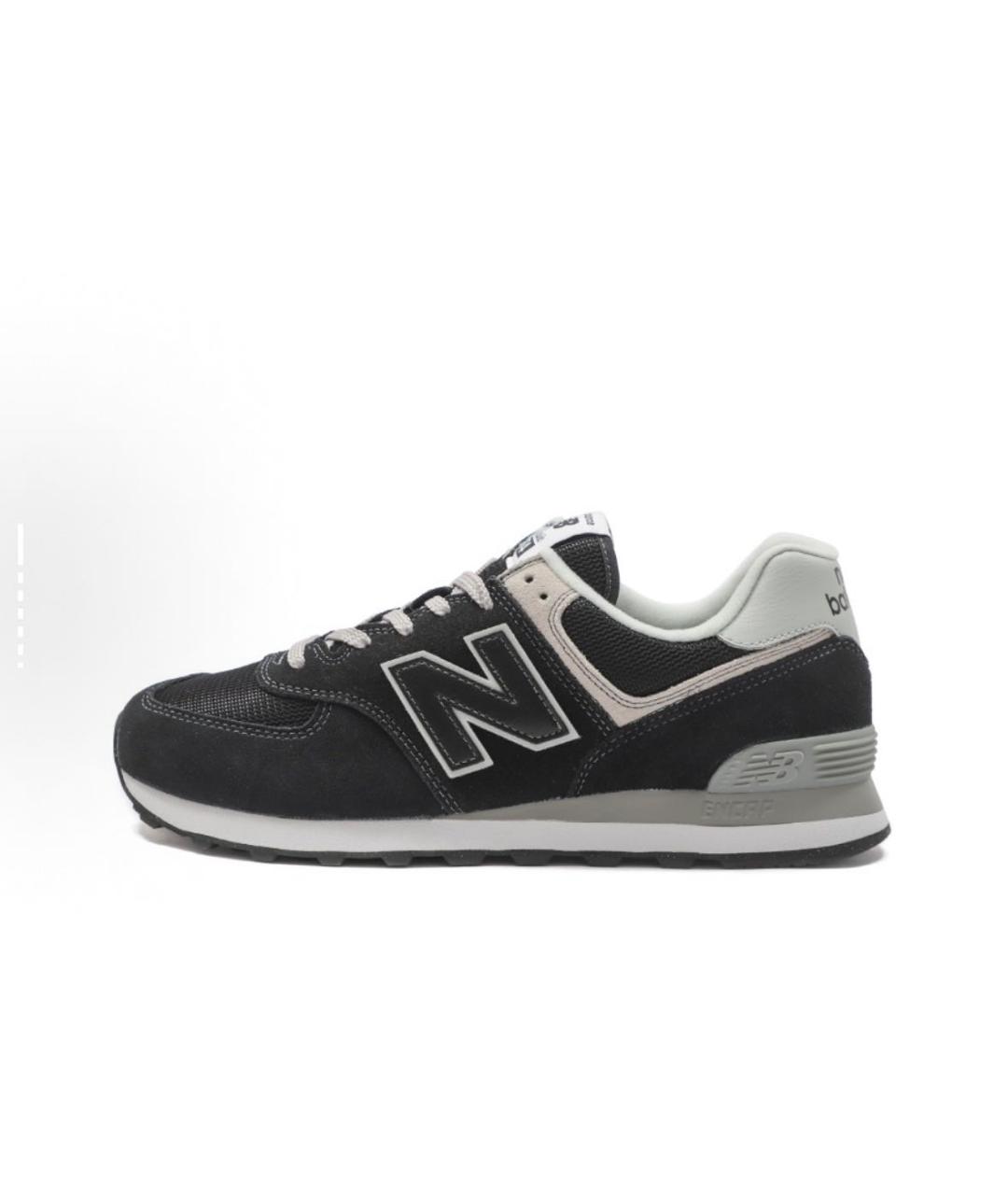 NEW BALANCE Черные замшевые низкие кроссовки / кеды, фото 6