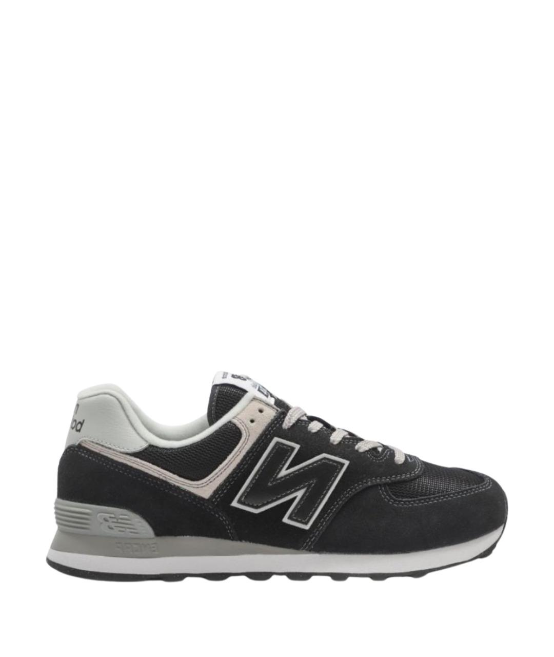 NEW BALANCE Черные замшевые низкие кроссовки / кеды, фото 1