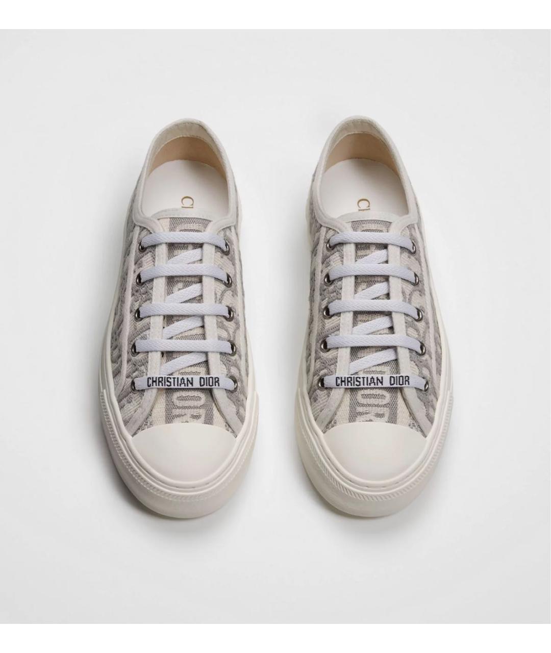 CHRISTIAN DIOR Серые текстильные кеды, фото 3