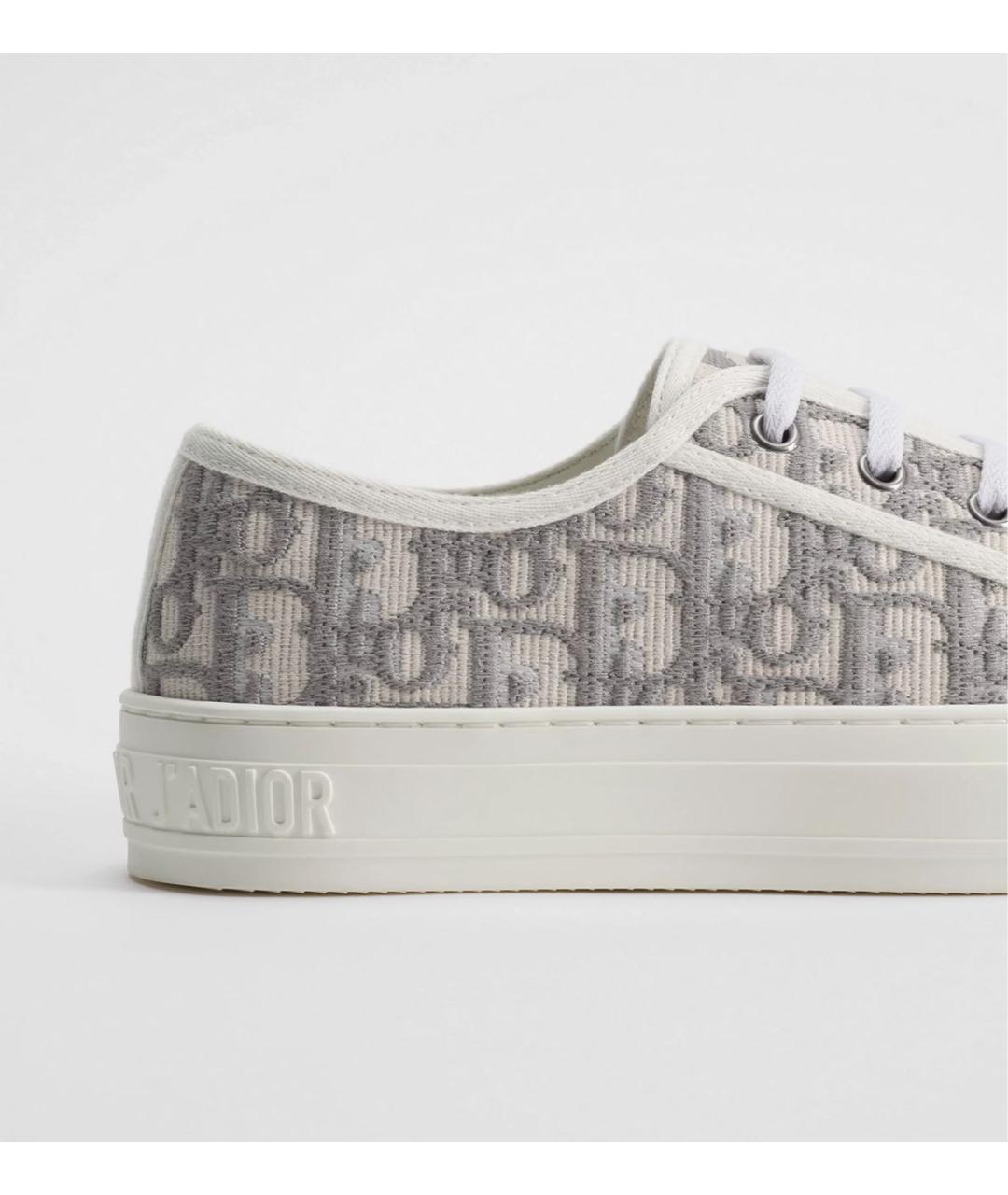 CHRISTIAN DIOR Серые текстильные кеды, фото 2