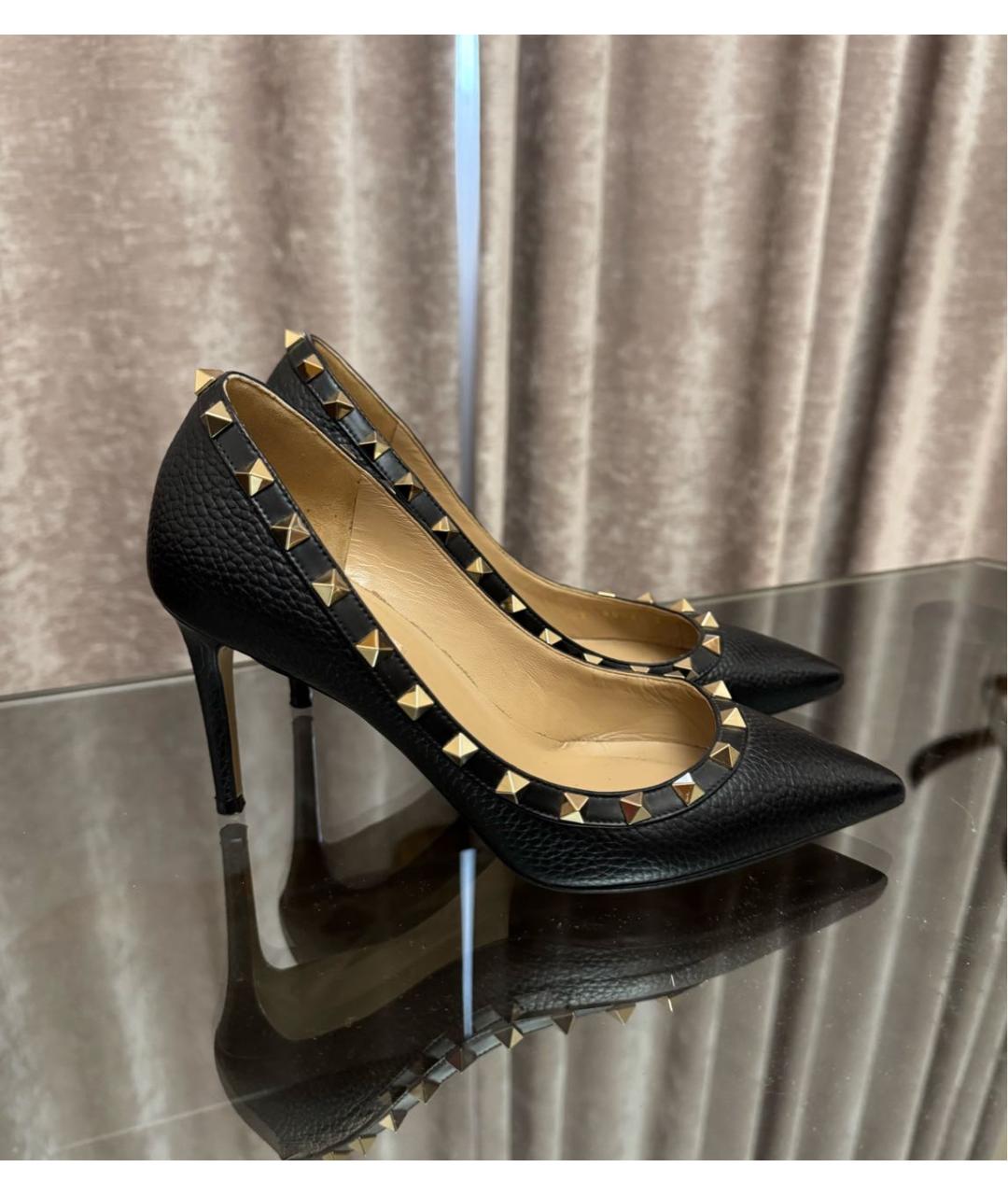 VALENTINO Черные кожаные туфли, фото 5