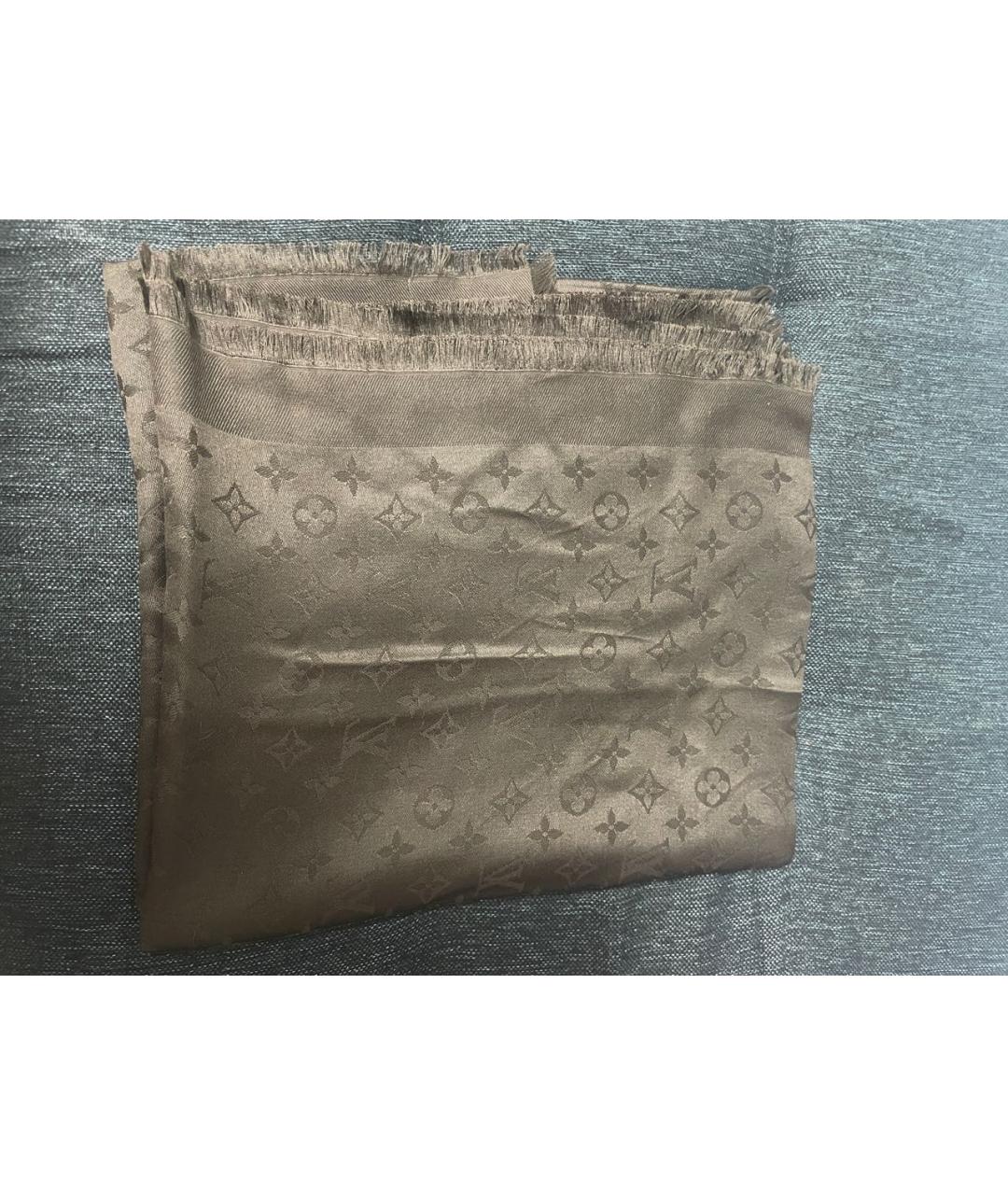 LOUIS VUITTON Бежевый шарф, фото 4