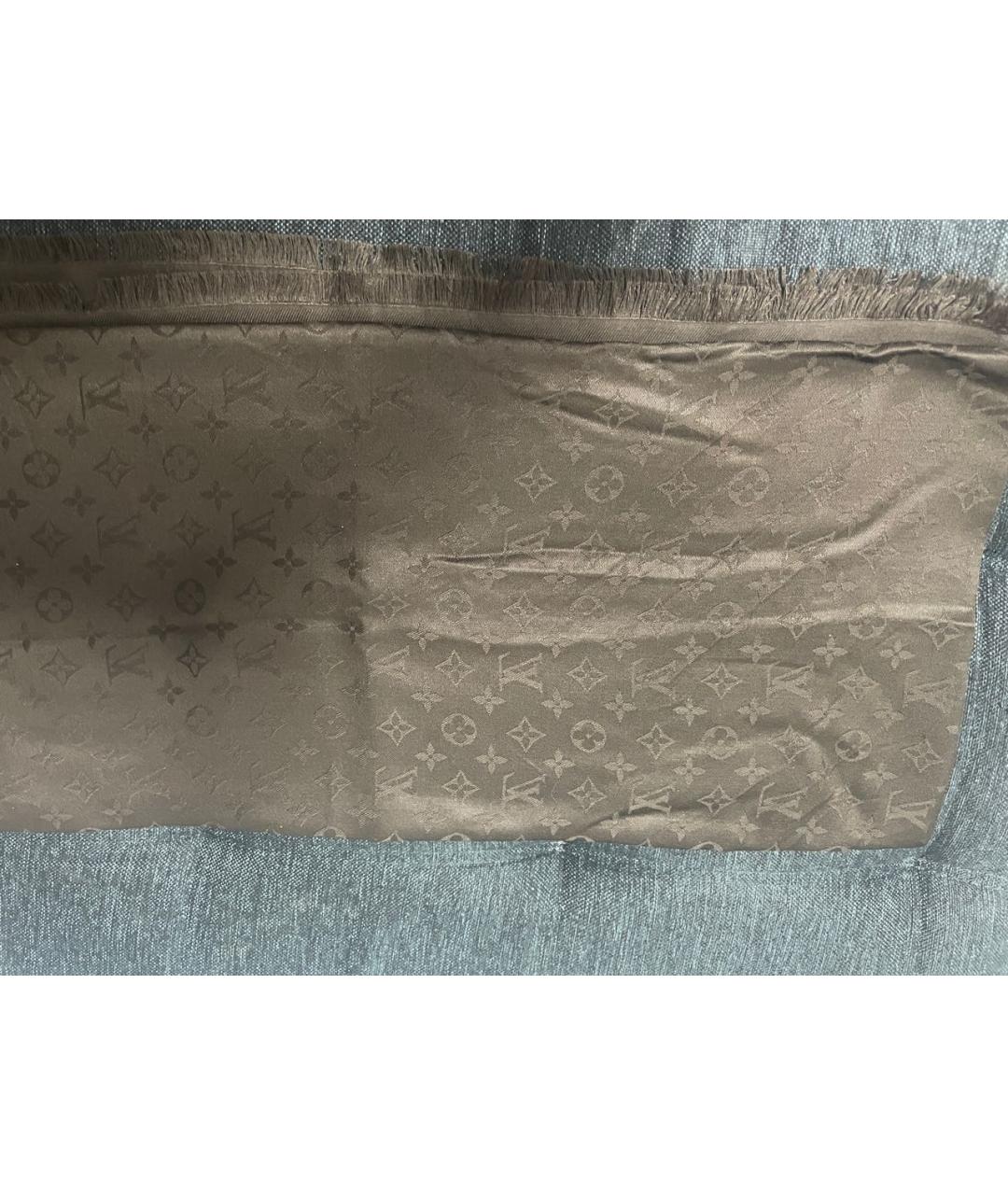 LOUIS VUITTON Бежевый шарф, фото 3