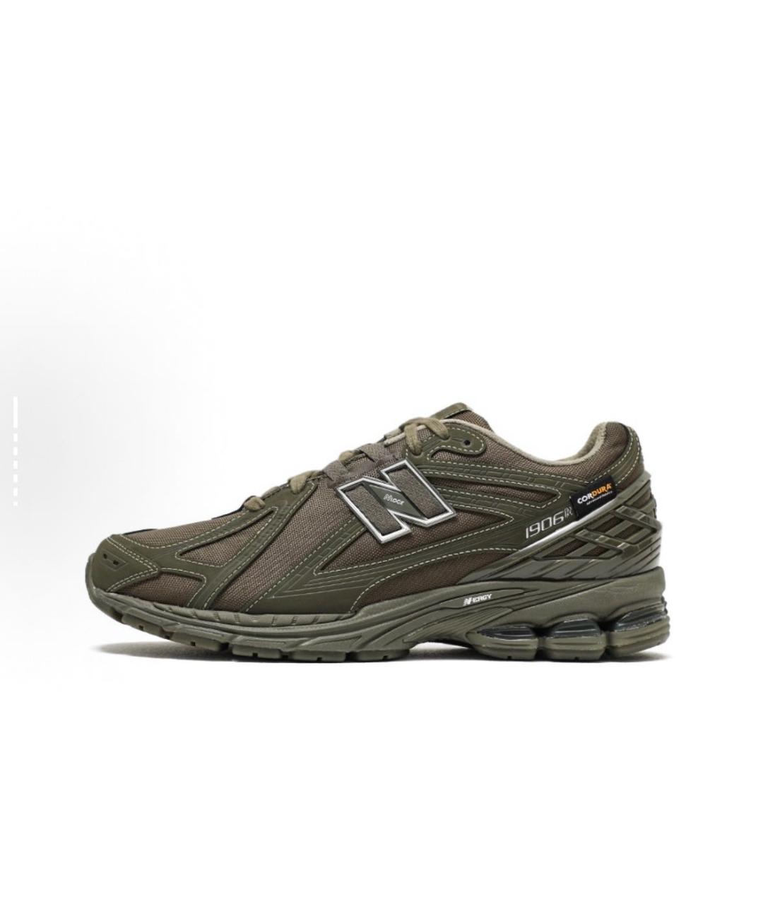 NEW BALANCE Хаки текстильные низкие кроссовки / кеды, фото 6