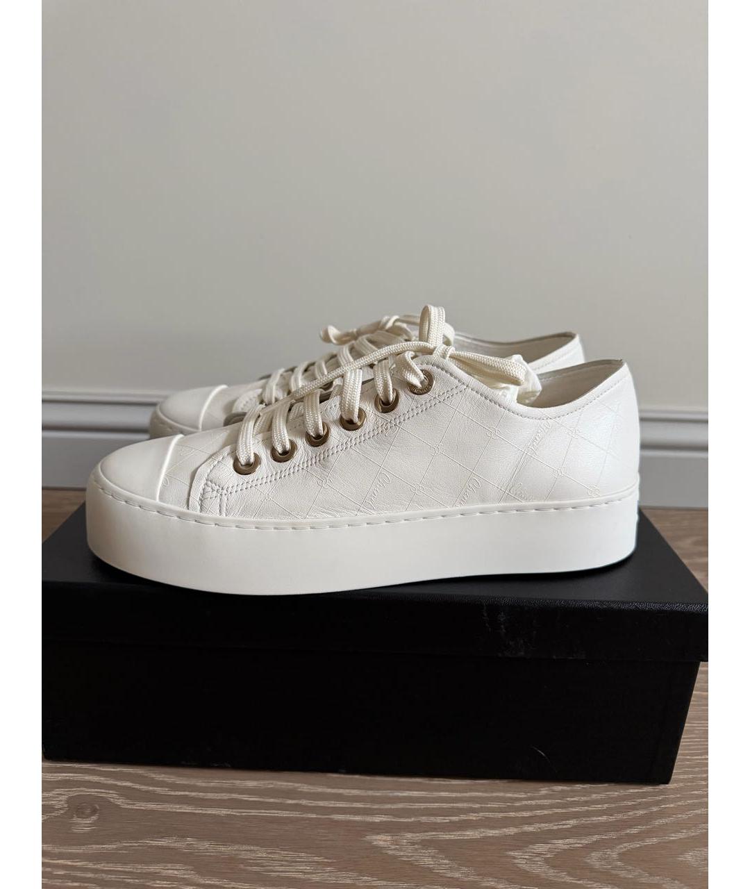 CHANEL Белые кожаные кеды, фото 8