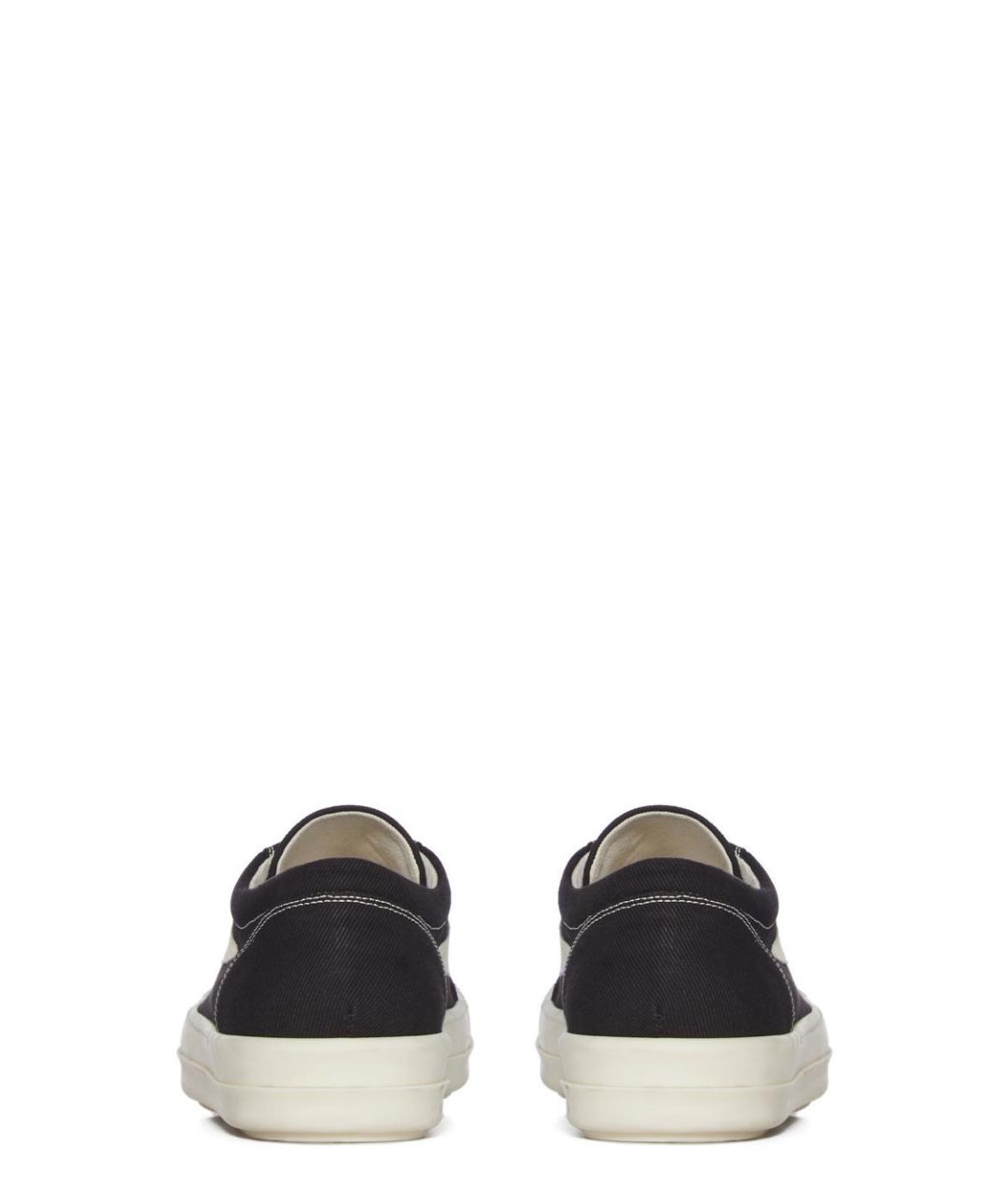 RICK OWENS DRKSHDW Черные текстильные низкие кроссовки / кеды, фото 4