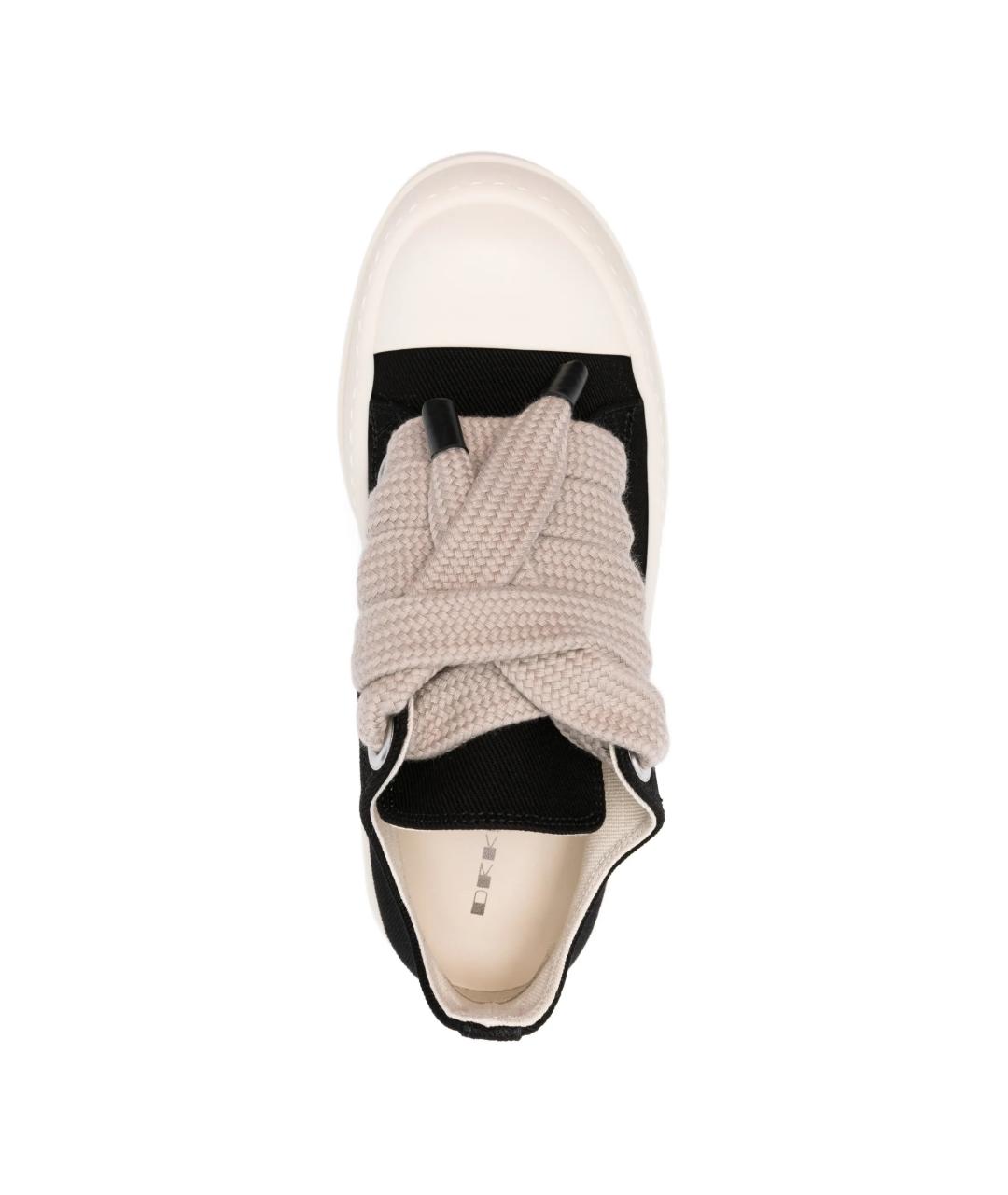 RICK OWENS DRKSHDW Черные текстильные кеды, фото 4
