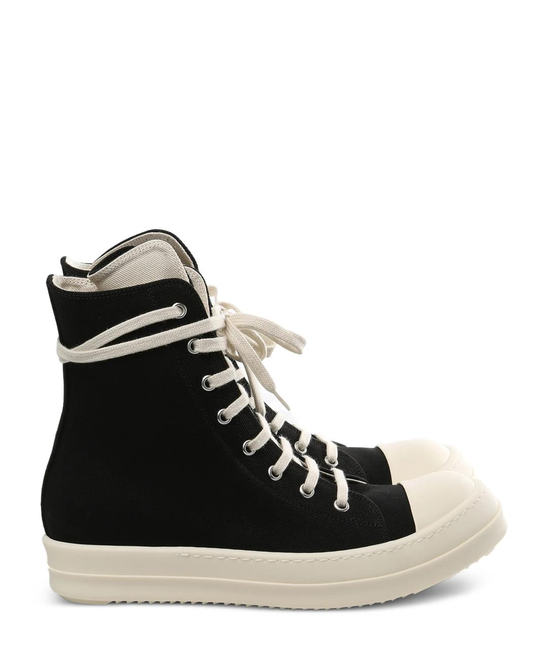 RICK OWENS DRKSHDW Черные текстильные кеды, фото 1