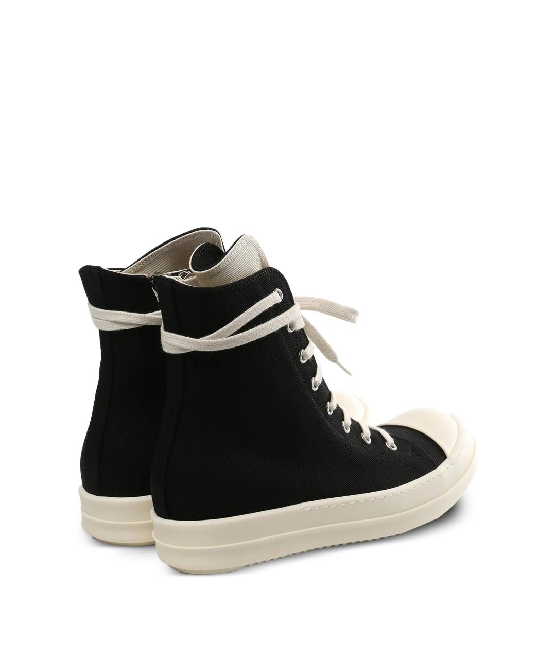 RICK OWENS DRKSHDW Черные текстильные кеды, фото 3