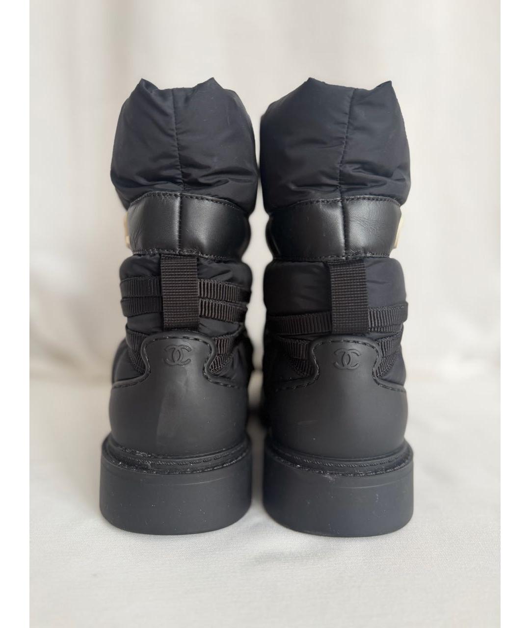 CHANEL Черные текстильные полусапоги, фото 2